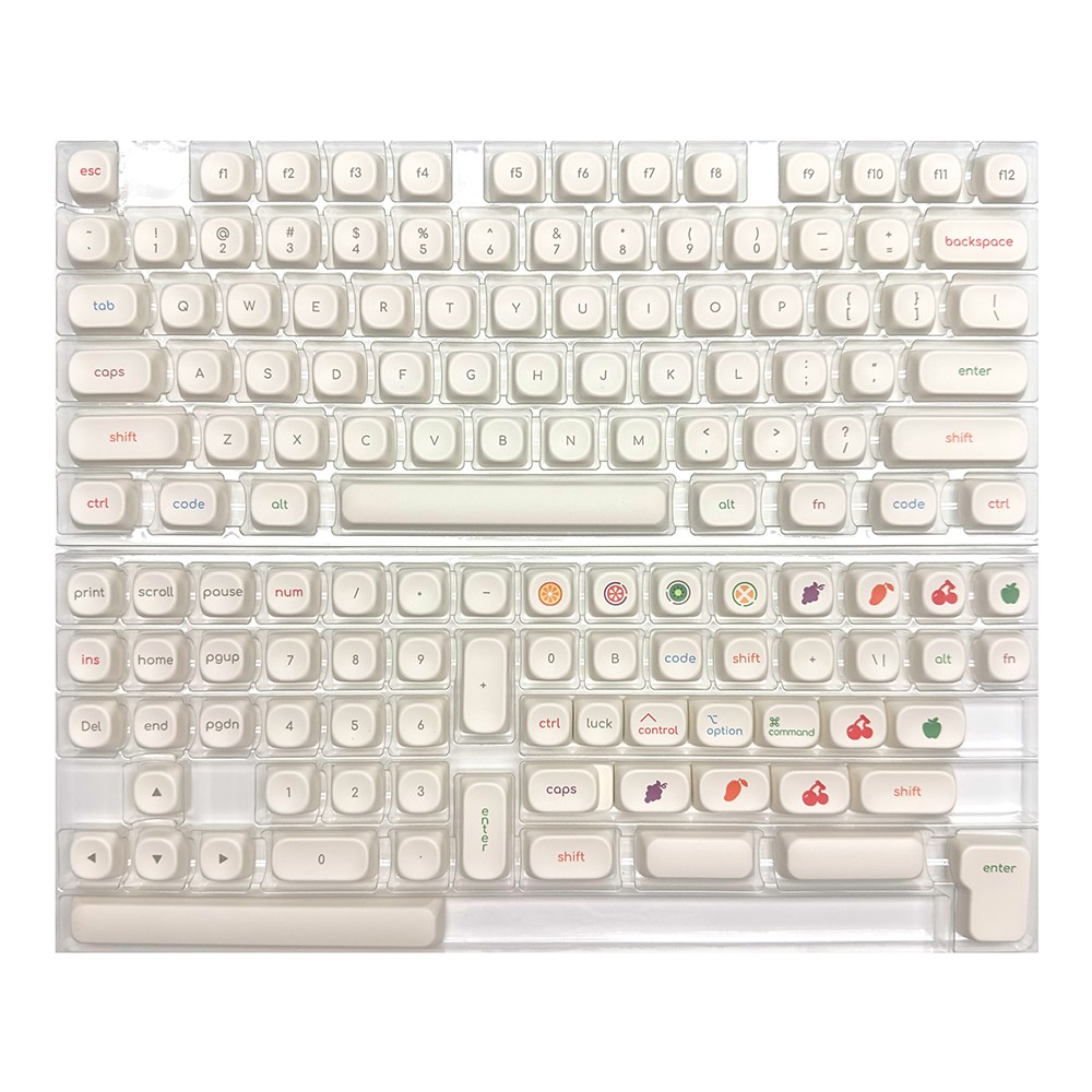 MOA/ KOA Profile Cute Milky White Dye Sublimation PBT Keycap Set
