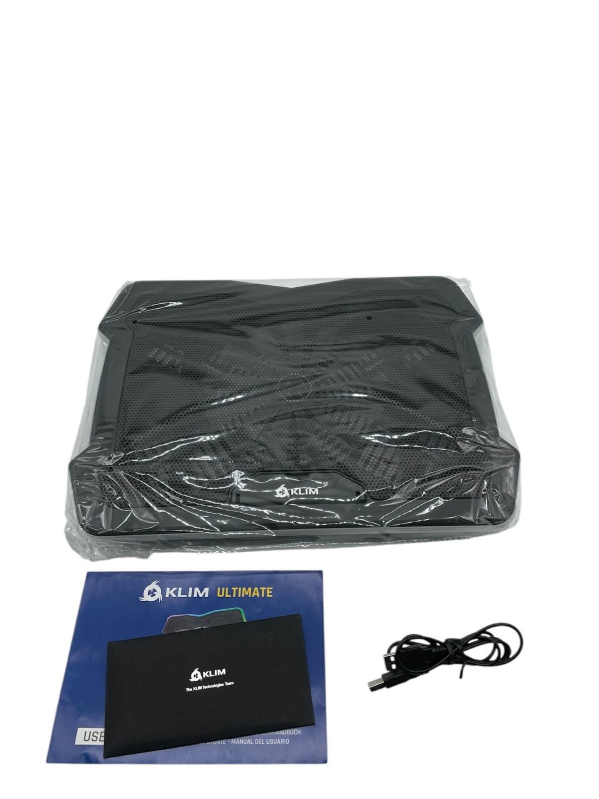 KLIM Ultimate - RGB Laptop Cooling Pad with LED Rim - New - Gaming Laptop Cooler