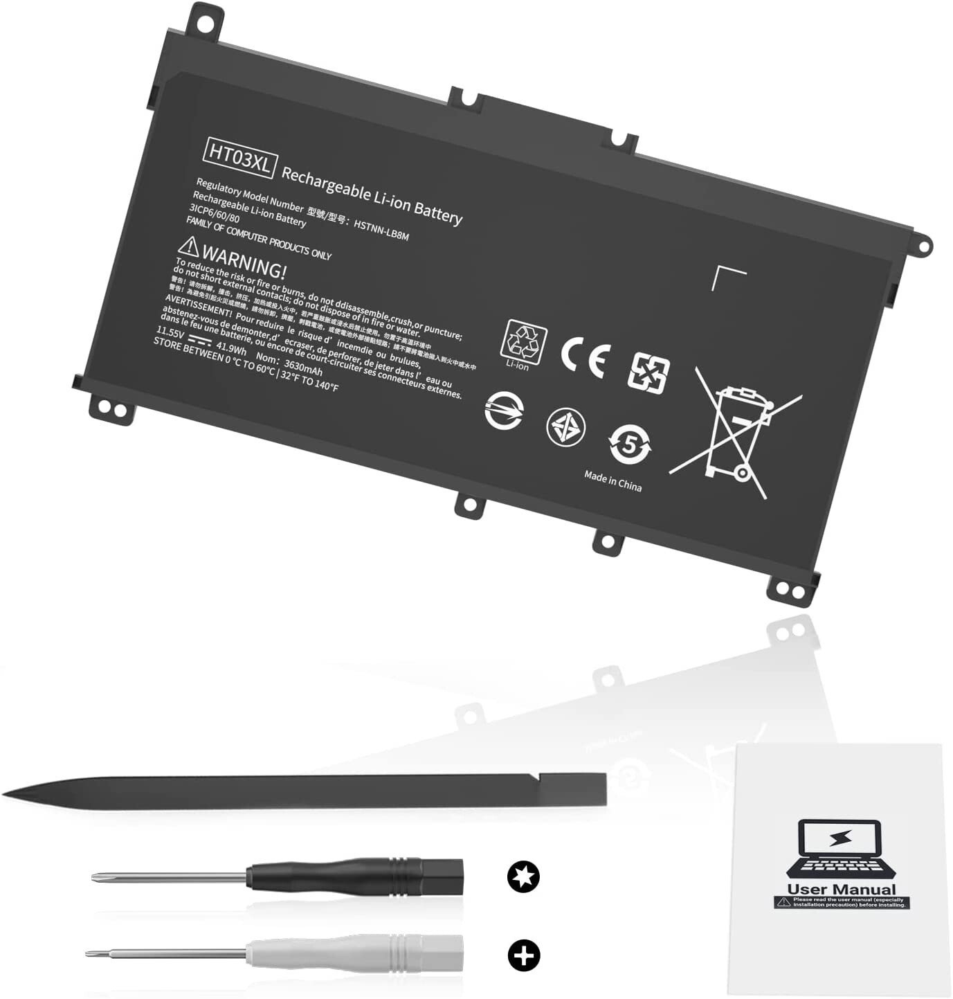 HT03XL Battery for HP Pavilion L11421-2C2 L11119-855 14-CE 14-CF 15-CS 15-DA