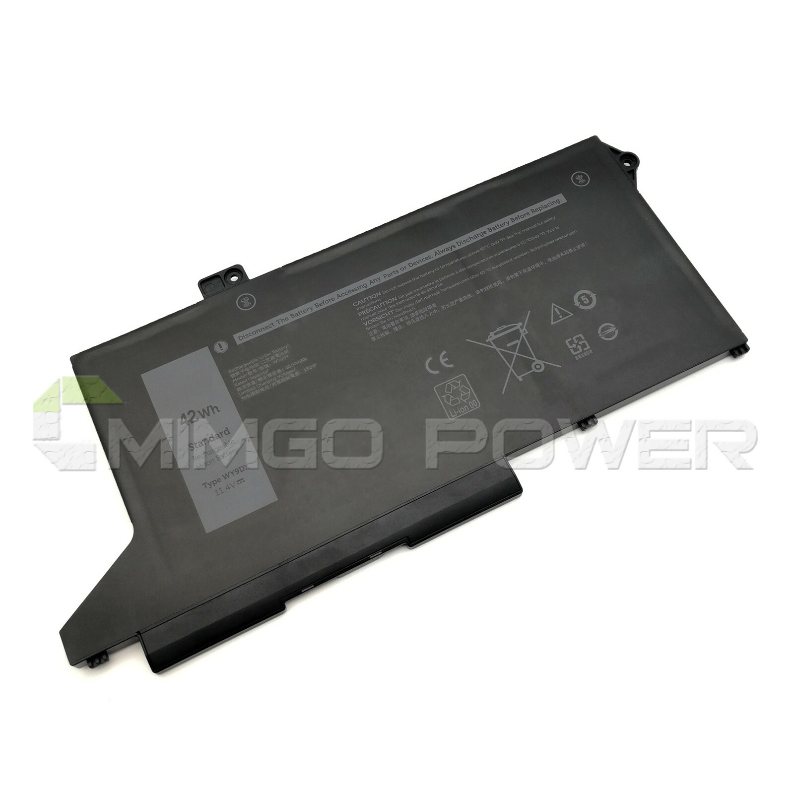 New WY9DX 11.4V 42Wh Laptop Battery for Dell Latitude 5420 5520 0WK3F1 005R42 