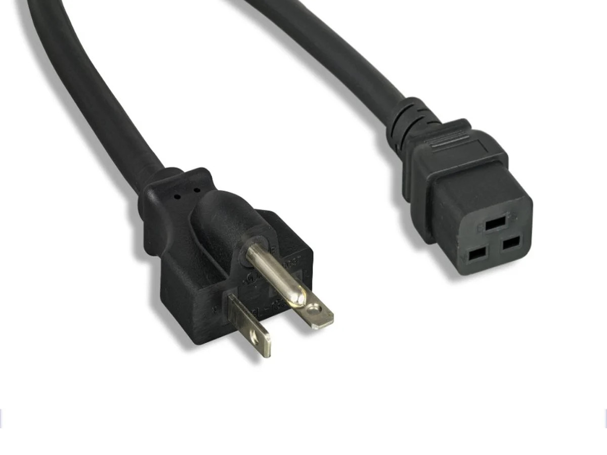 Monoprice Heavy Duty Extension Cord - 8ft - Black, NEMA 6-20P to IEC 60320 C19