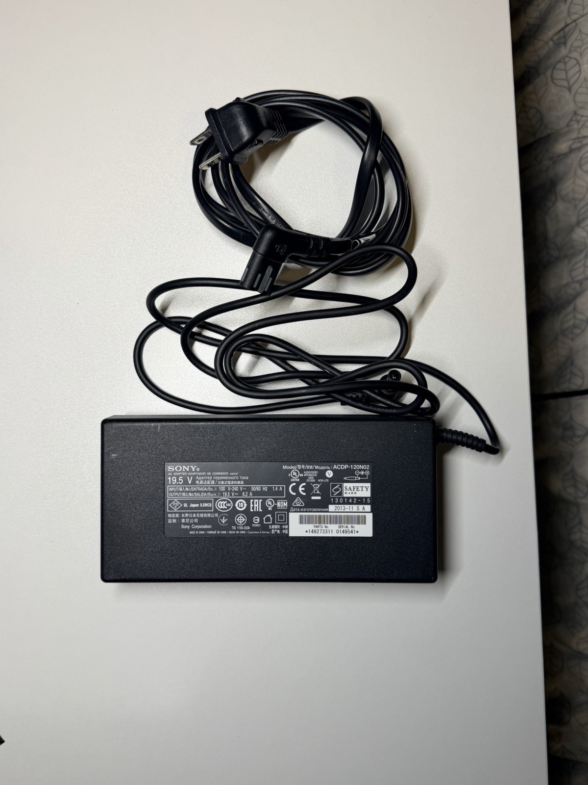 SONY BRAVIA TV KDL-55W900B 800B 700B POWER SUPPLY CABLE OEM GENUINE