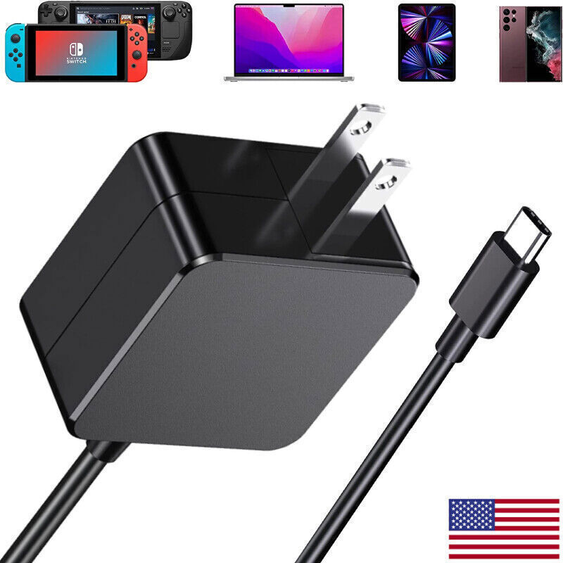65W/60W/45W USB C PD 3.0 Ports GaN Wall Charger Power Adapter Travel Office 