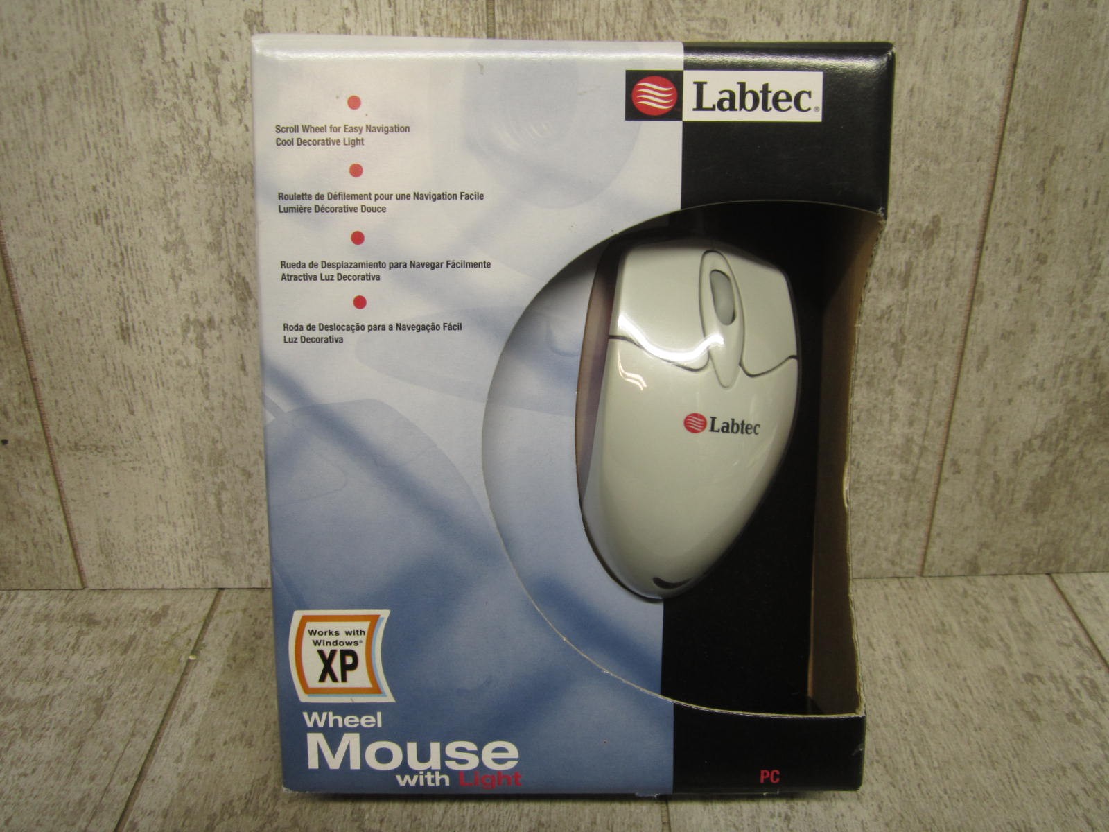 Vintage Labtec PC Wheel Mouse with Light  911524-0403 NEW