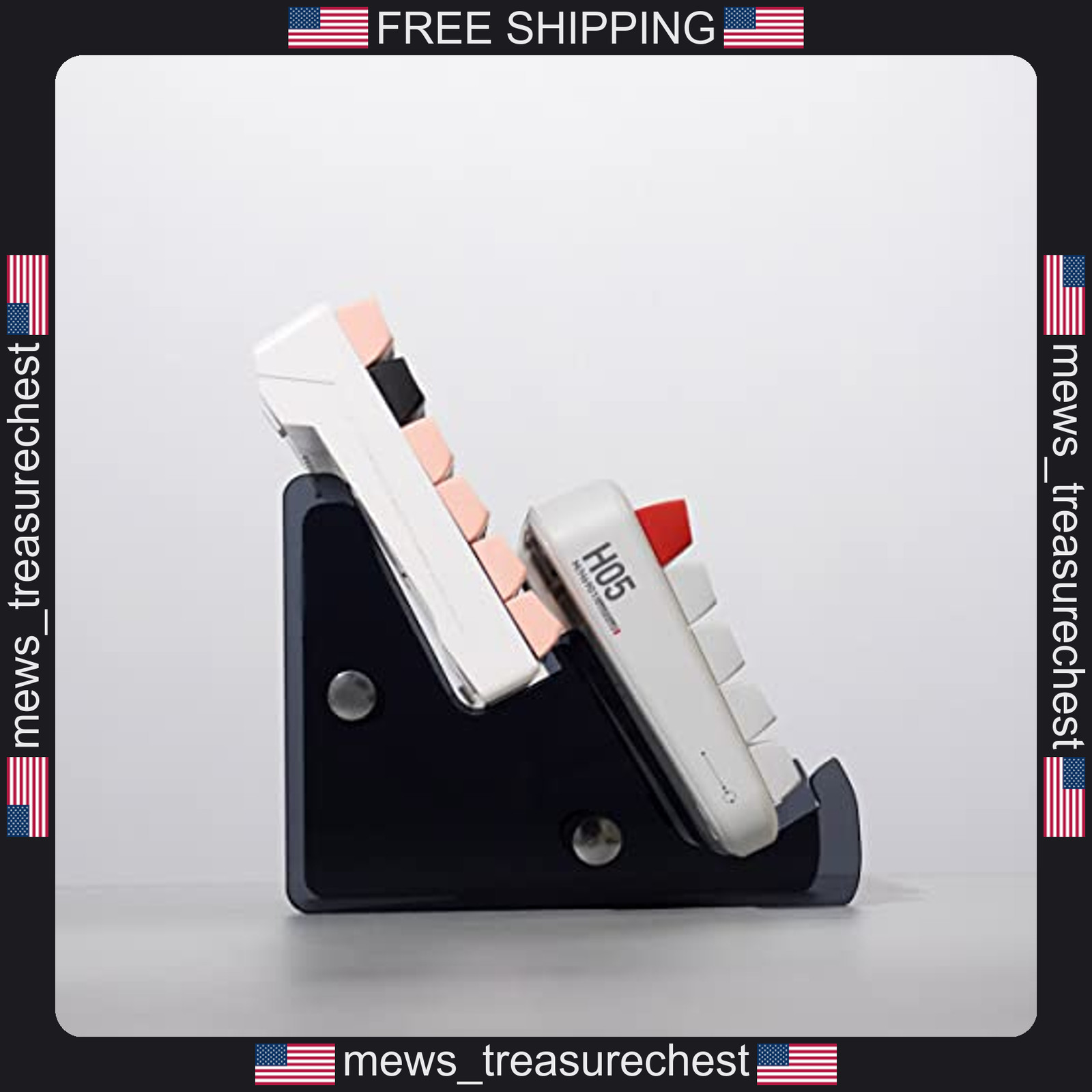 Acrylic Keyboard Display Stand for Mechanical Keyboards, Dual Shelf Storage