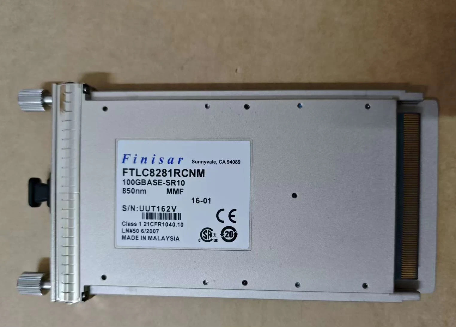 1PC Finisar 100GbE FTLC8281RCNM CFP 100GBASE-SR10 850nm MPO/MTP MMF QSFP28 100G