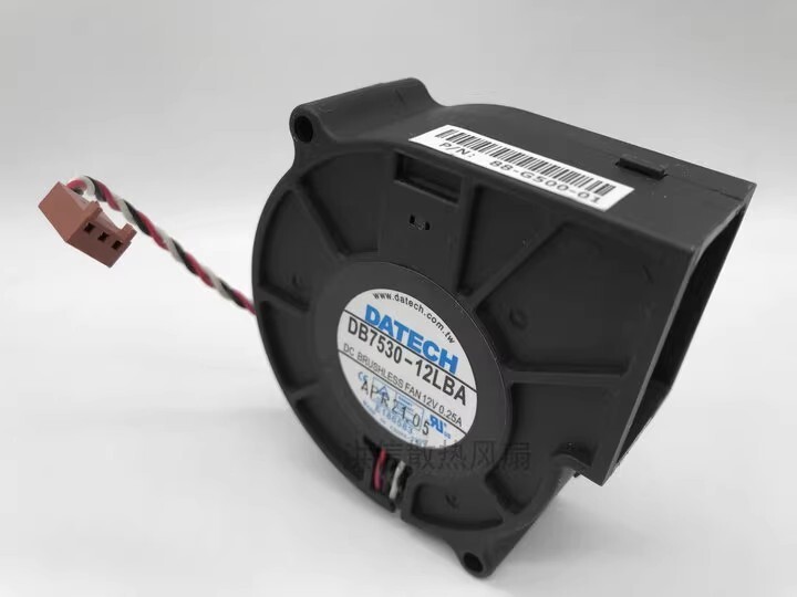 DATECH DB7530-12LBA 7530 DC12V 0.25A 7.5CM 3-Pin Turbo Cooling Fan