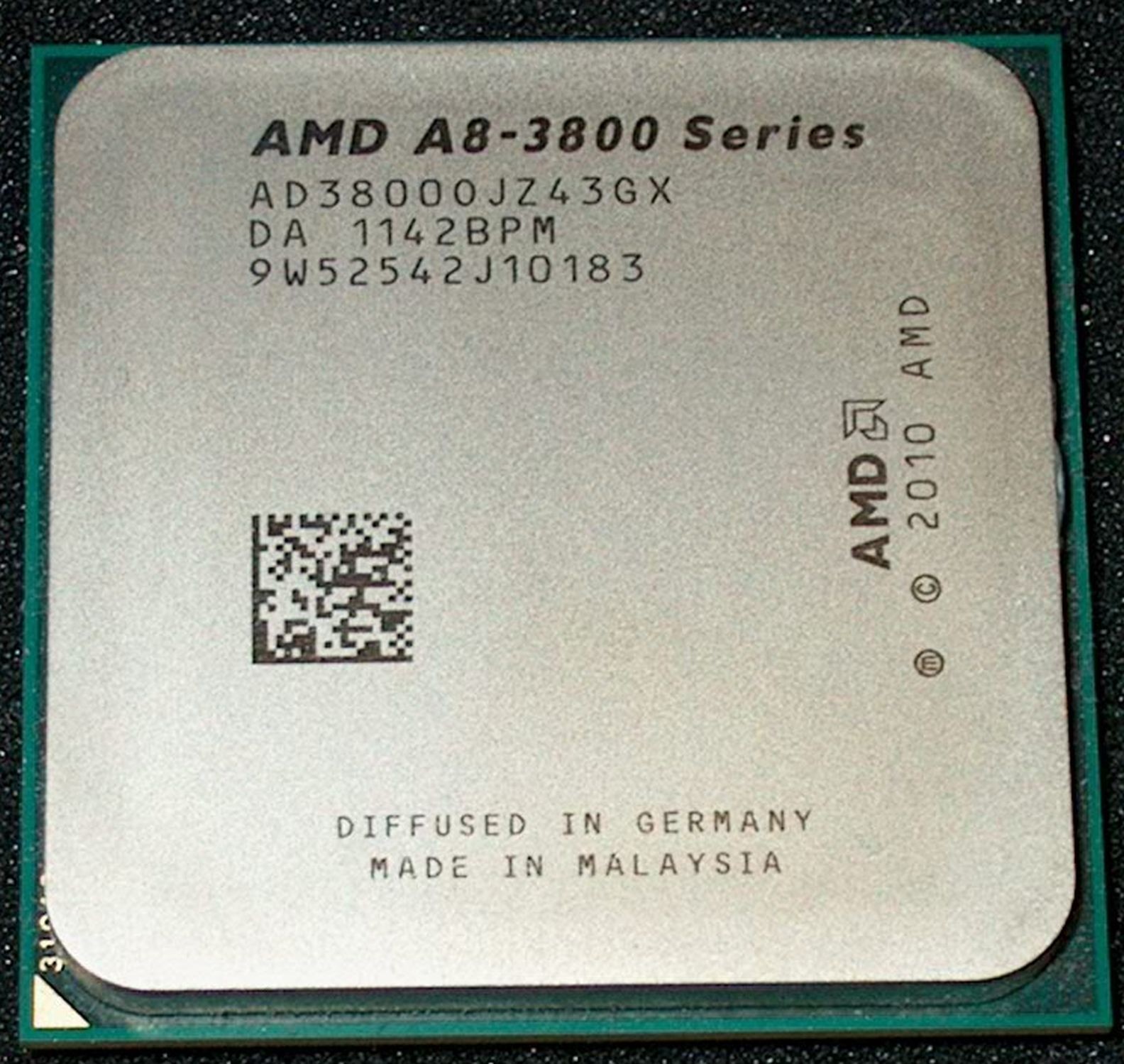 AMD A8-3800 2.4 GHZ QUAD CORE PROCESSOR, AD3800OJZ43GX, SOCKET FM1, US SELLER