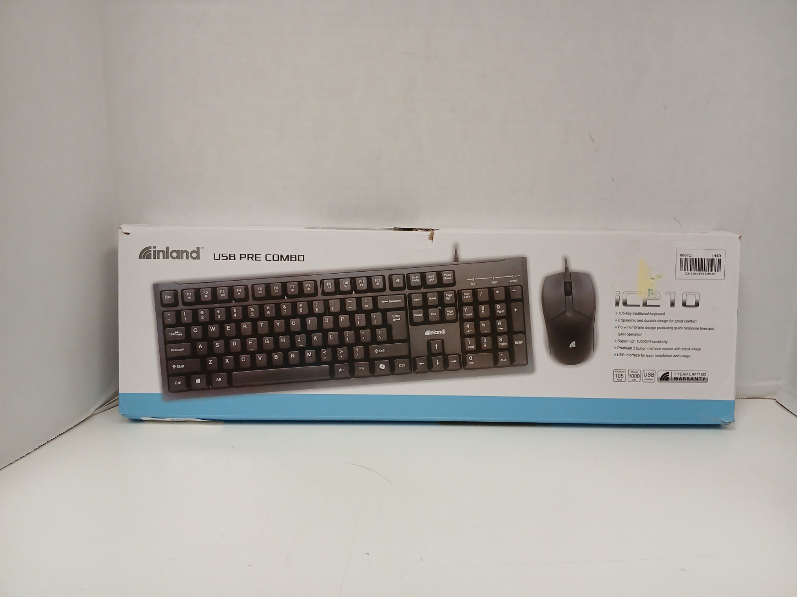 Inland IC210 Wired USB Keyboard *MISSING MOUSE*
