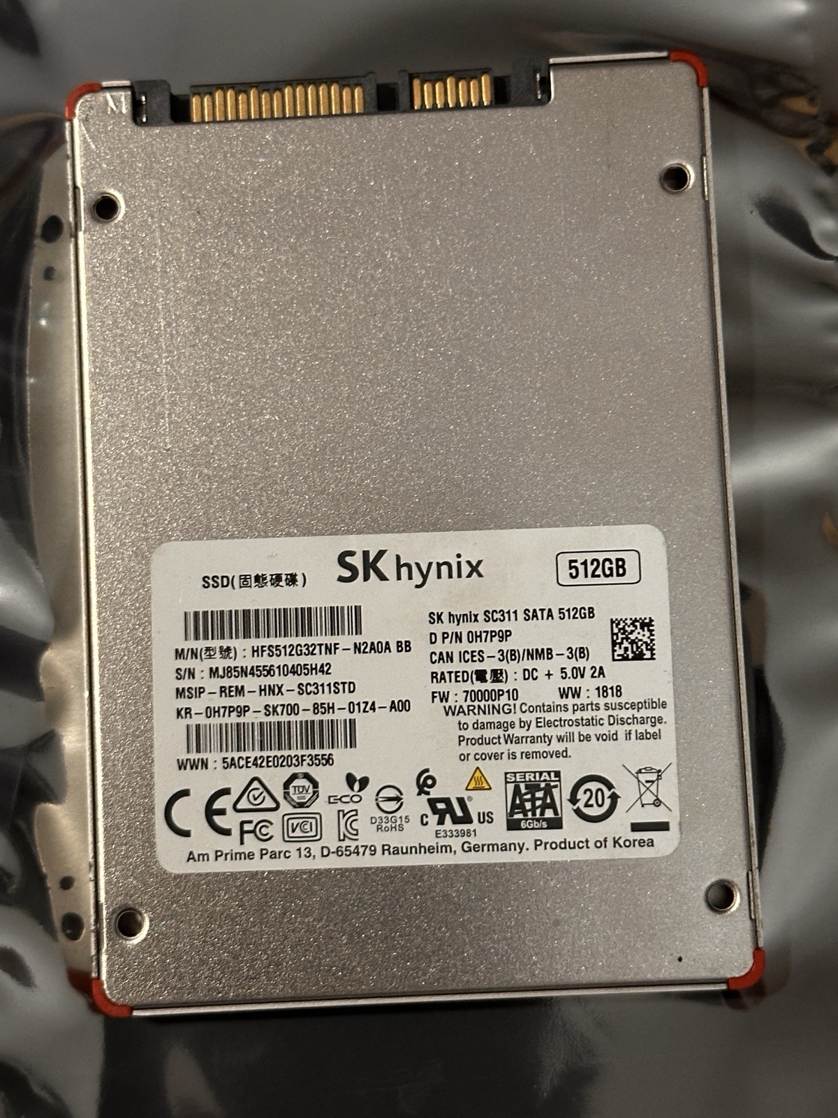 SK Hynix 512GB SSD SC311 Sata