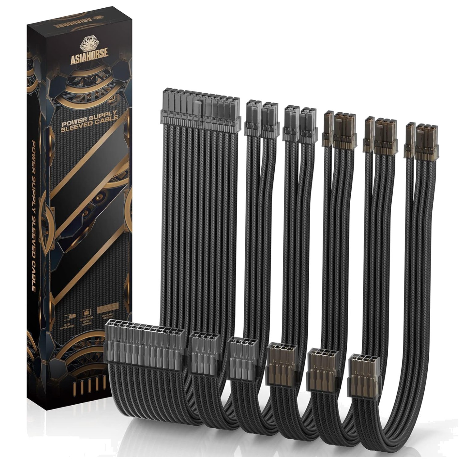 Reliable 16AWG Cable Kit - Transparent PSU Extension Set