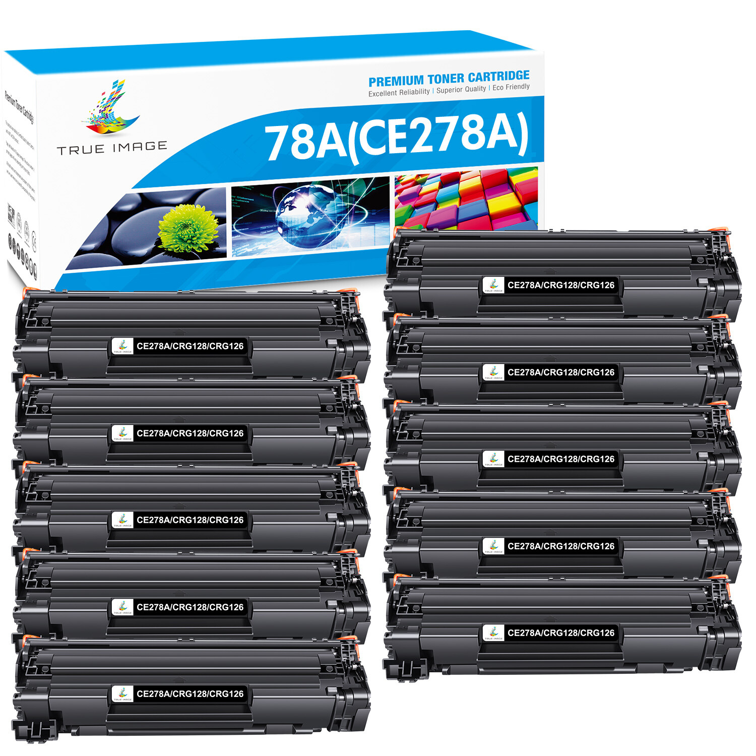 10 PCS CE278A 78A Toner Compatible With HP LaserJet Pro M1536 MFP M1536DNF P1600