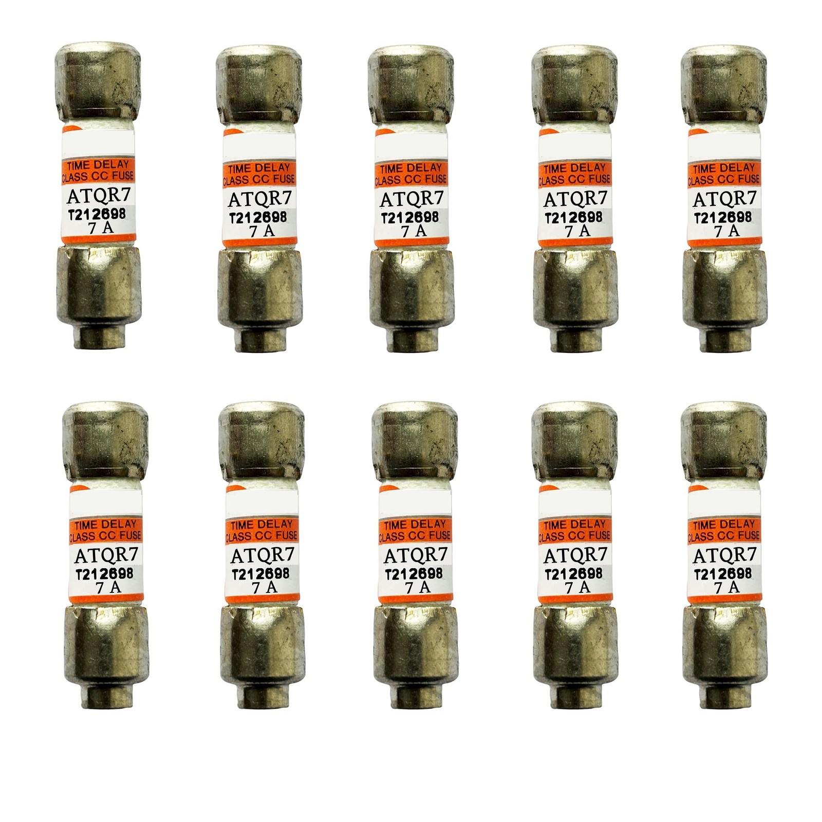 10-Pack New ATQR-7 ATQR7 ATQR-7A 600Vac Time Delay Fuse,ATQR-7A Current Limit...