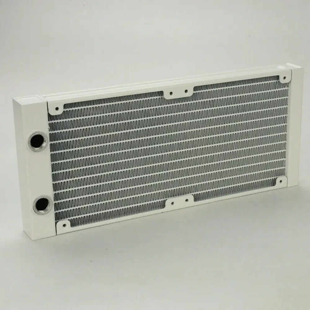 White 240mm Water-Cooled Radiator, G1/4 Aluminum, Brand New, Best-Selling