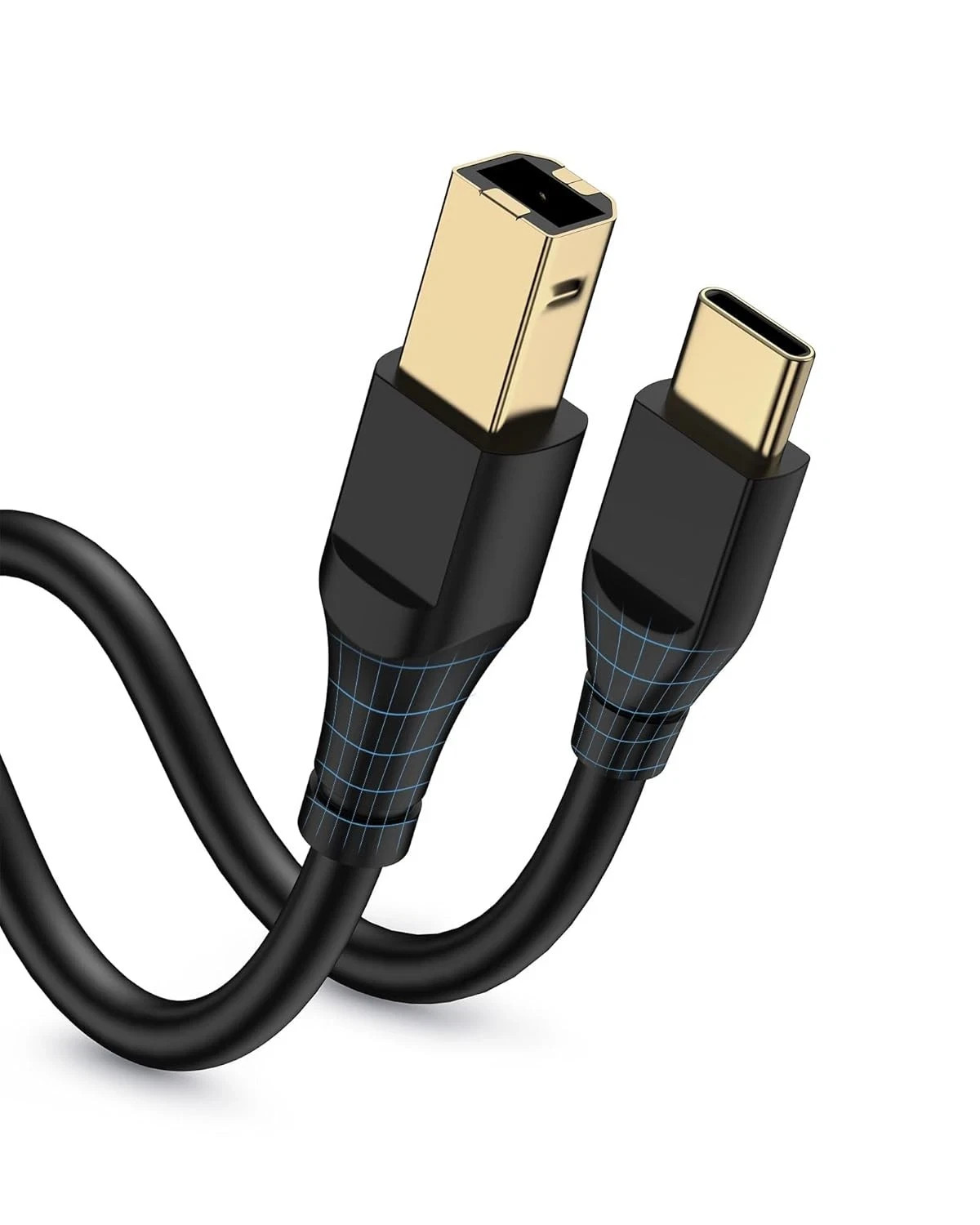 Printer Cable 6ft, Scanner USB C to USB B Cable for Epson, HP, Canon, Midi,
