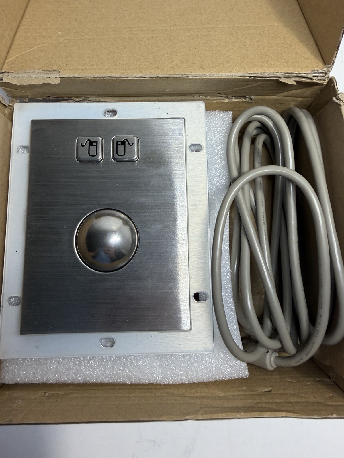 DSI KA-OPT-1001-U Industrial Metal USB Trackball Mouse Panel Mount Stainless