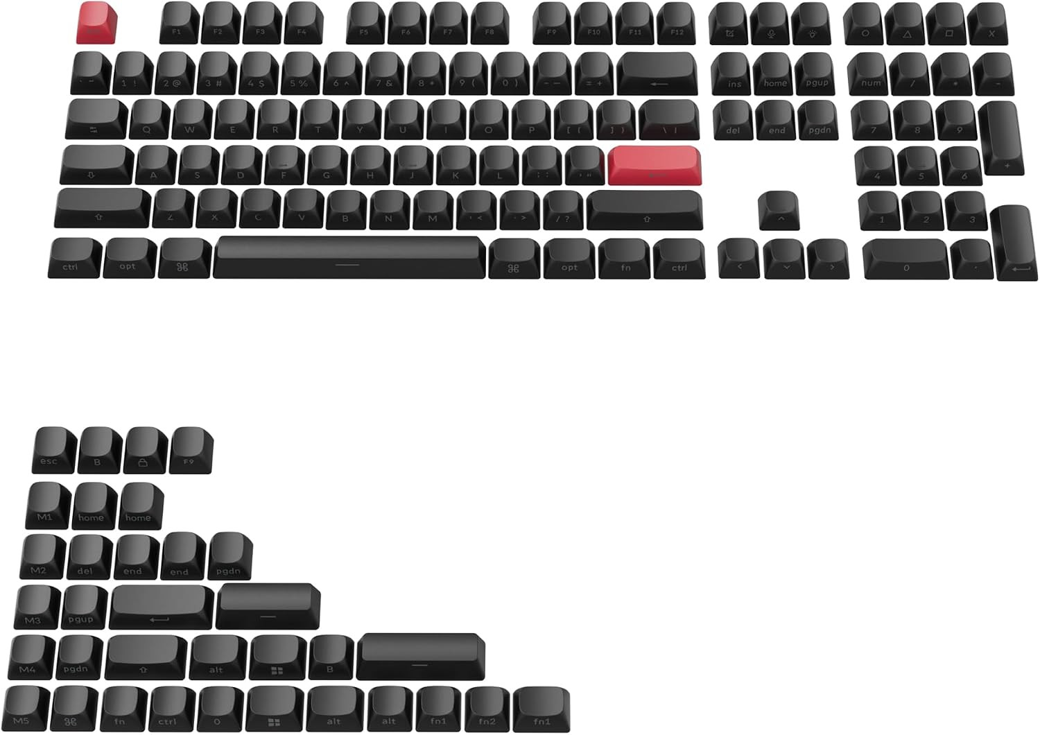 Keychron OSA Profile Double-Shot PBT Side-Printed Keycap Set, 141 Keys, MX Stem