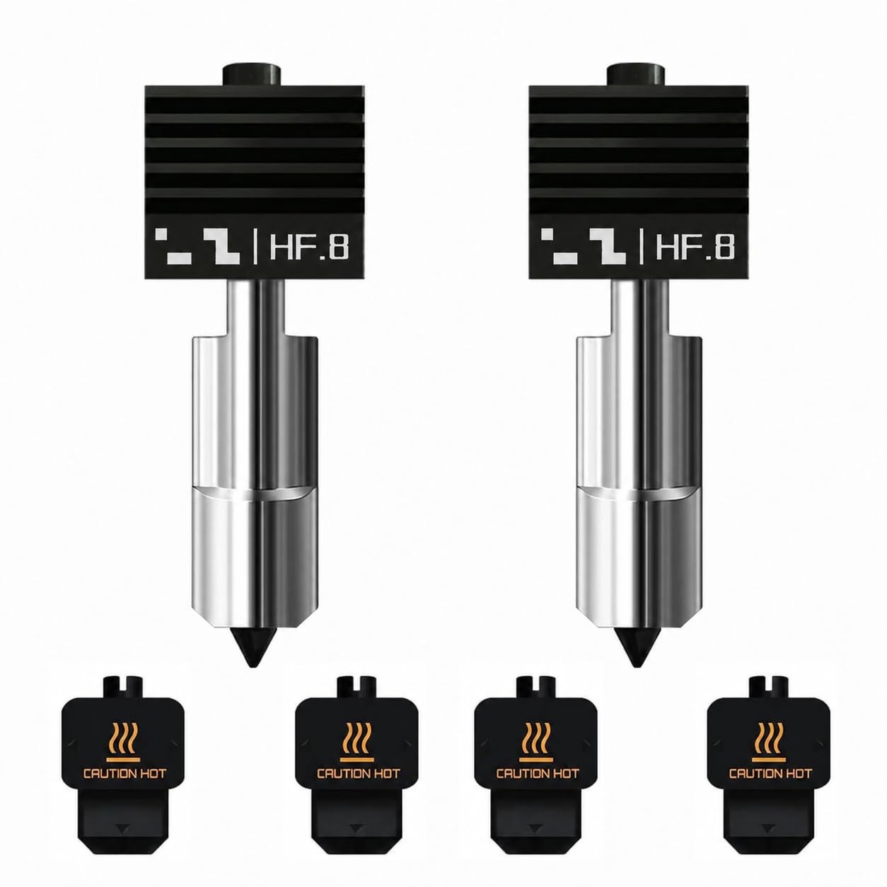 Bamboo Lab 2-Pack Enhanced-Flow Hardened Steel Nozzle Set for Bambu Lab H2S / H2