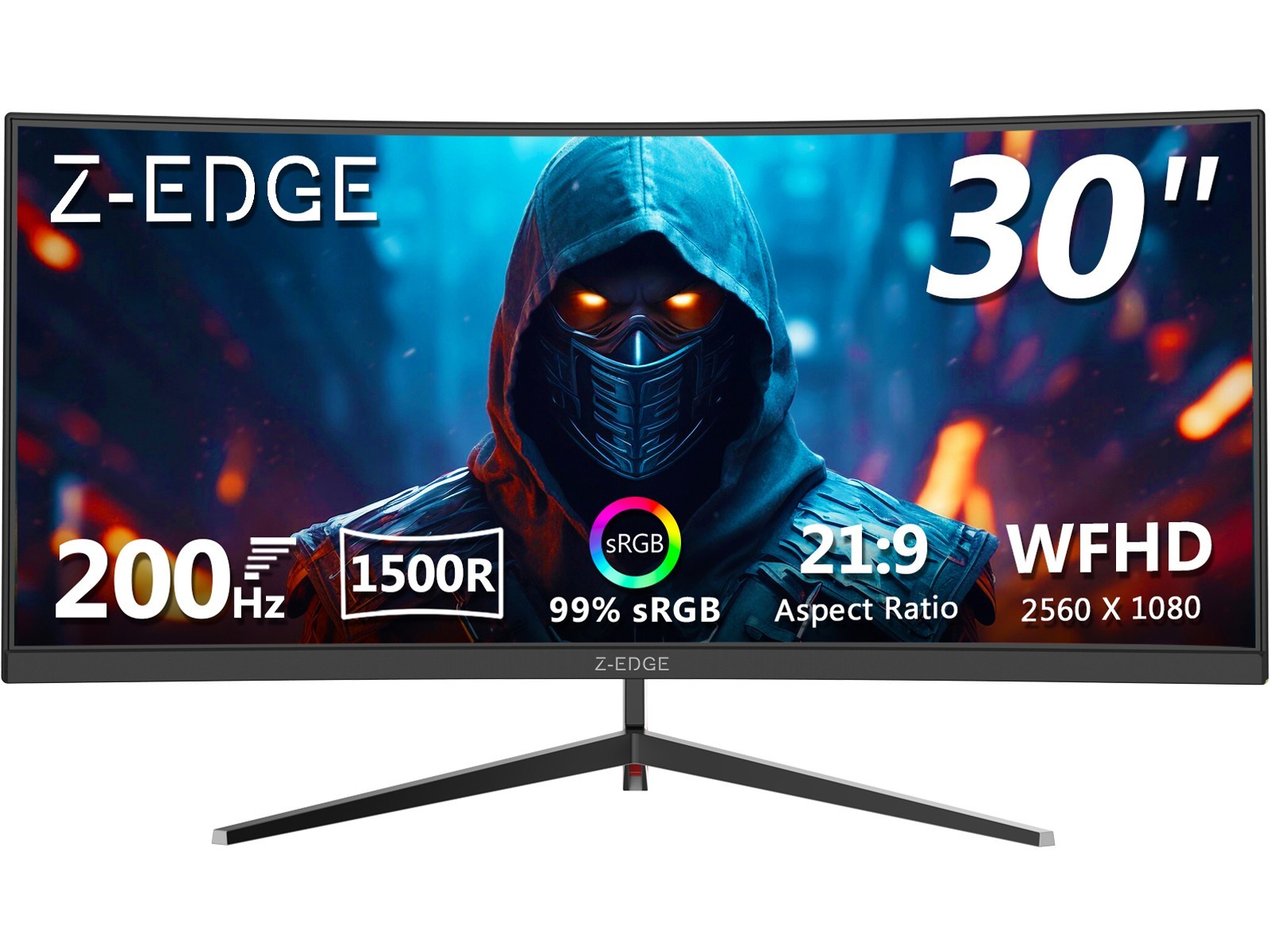 Z-EDGE 30" Ultra-Wide Full HD 21:9 2560x1080 200Hz(DP) 1ms Curved Gaming Monitor