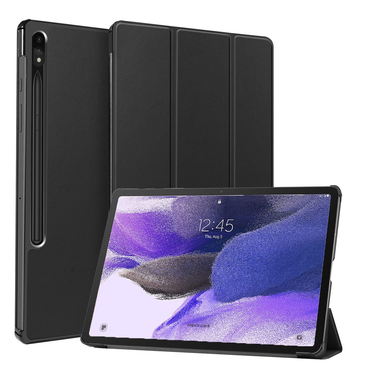 For Samsung Galaxy Tab S7 FE /S8+/S7 Plus Tablet Case 12.4" Smart Leather Cover