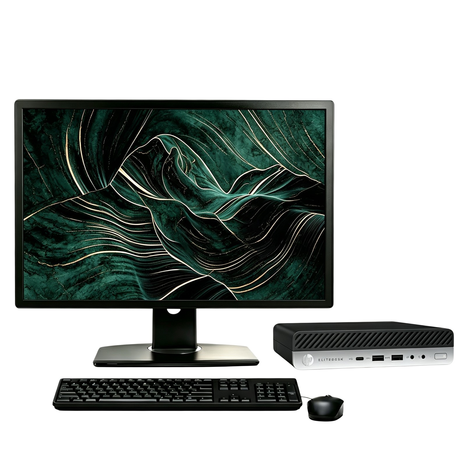 HP EliteDesk 800 G3 Tiny PC Intel i7 32GB RAM 1TB SSD WiFi Win11 24''Monitor