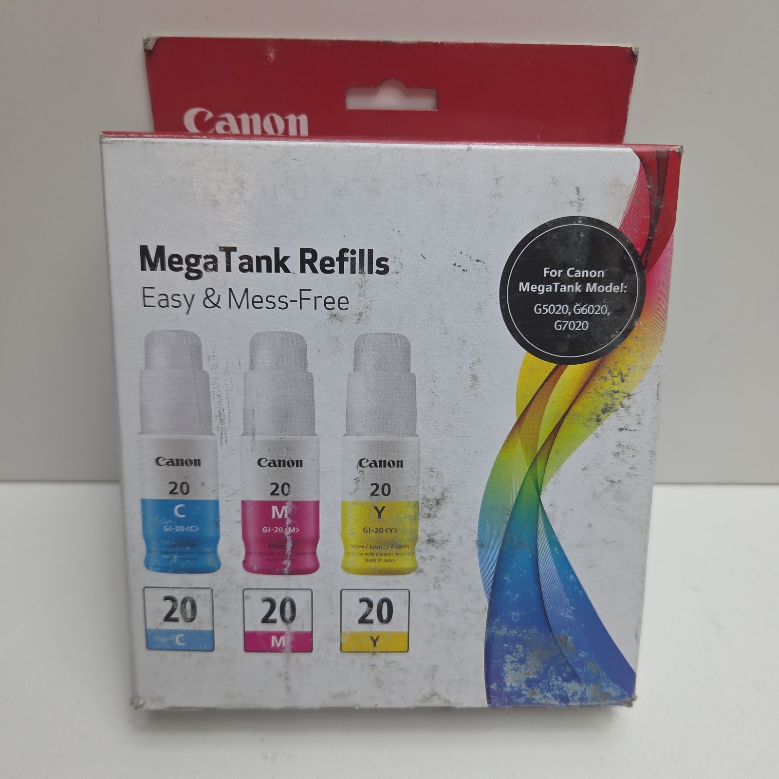 NEW OEM - CANON 20 70ml COLOR INK BOTTLES CMY - GI-20 3394C003