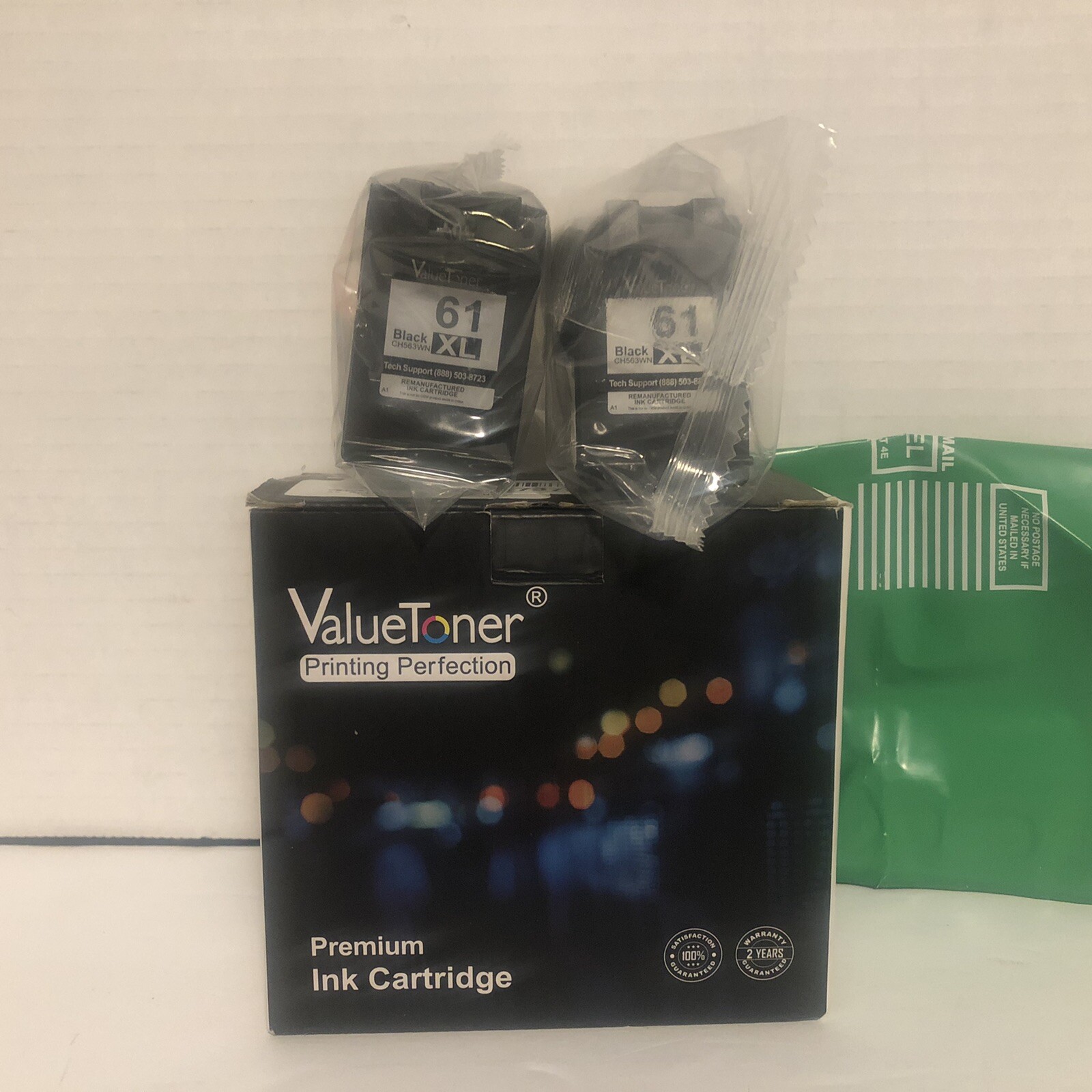 Value Toner 61XL Black High Yield  Ink Cartridge 2-Pack Exp 12/29/22 New 