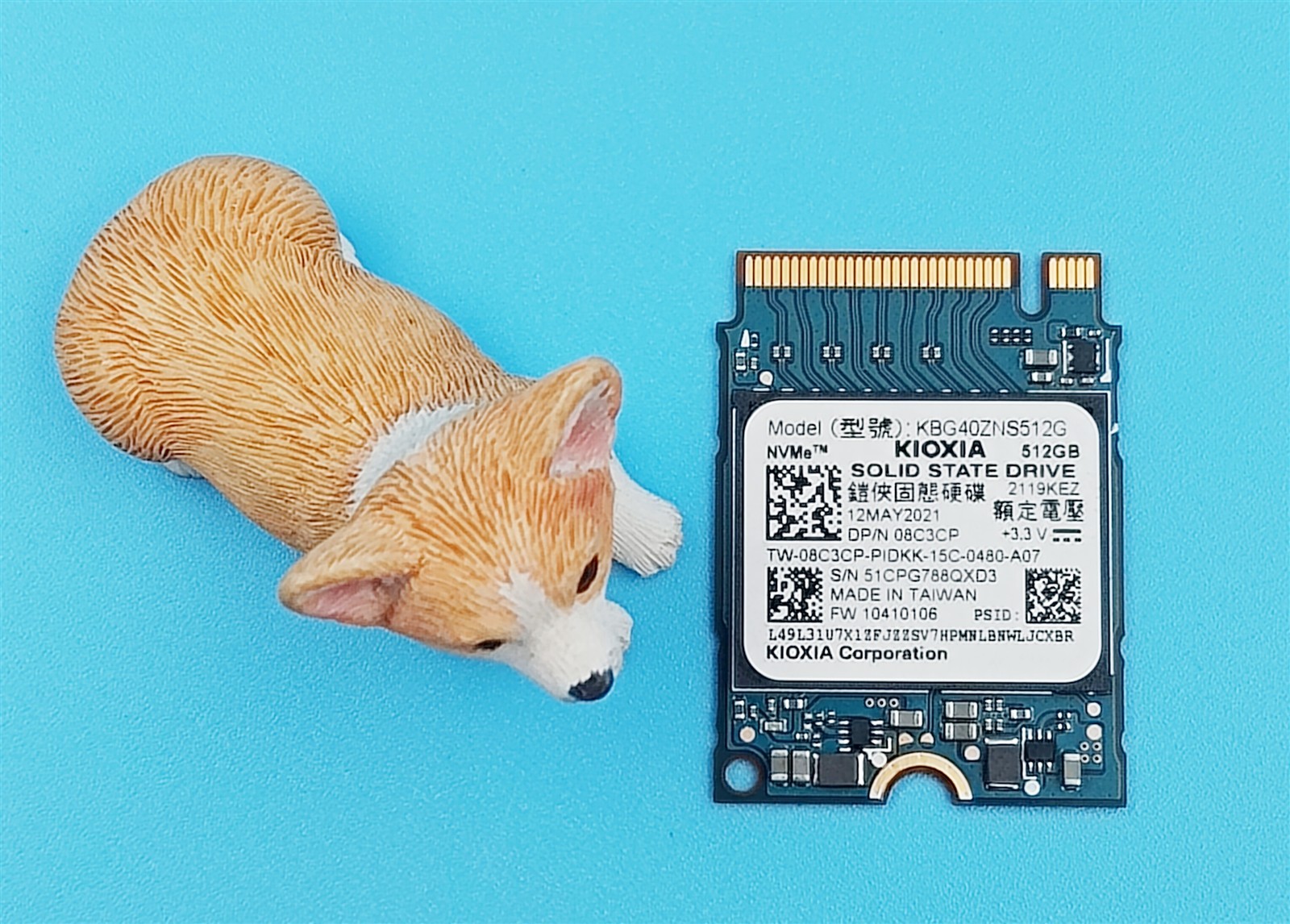 Dell Kioxia 512GB NVMe M.2 2230 SSD 8C3CP 08C3CP KBG40ZNS512G PCIe Gen3