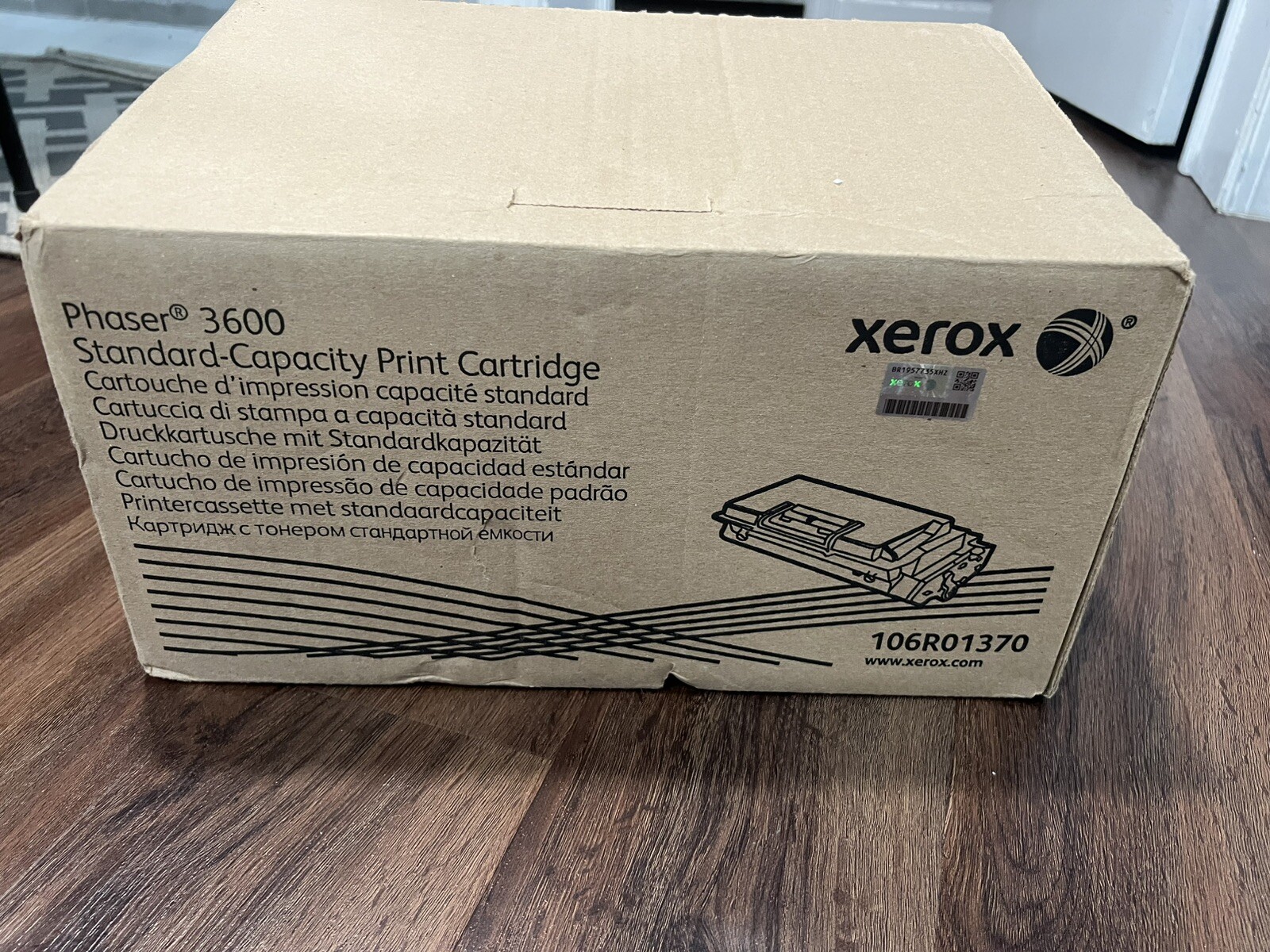 Genuine OEM Xerox 106R01370 Black Toner Phaser 3600 106R1370 New Open Box