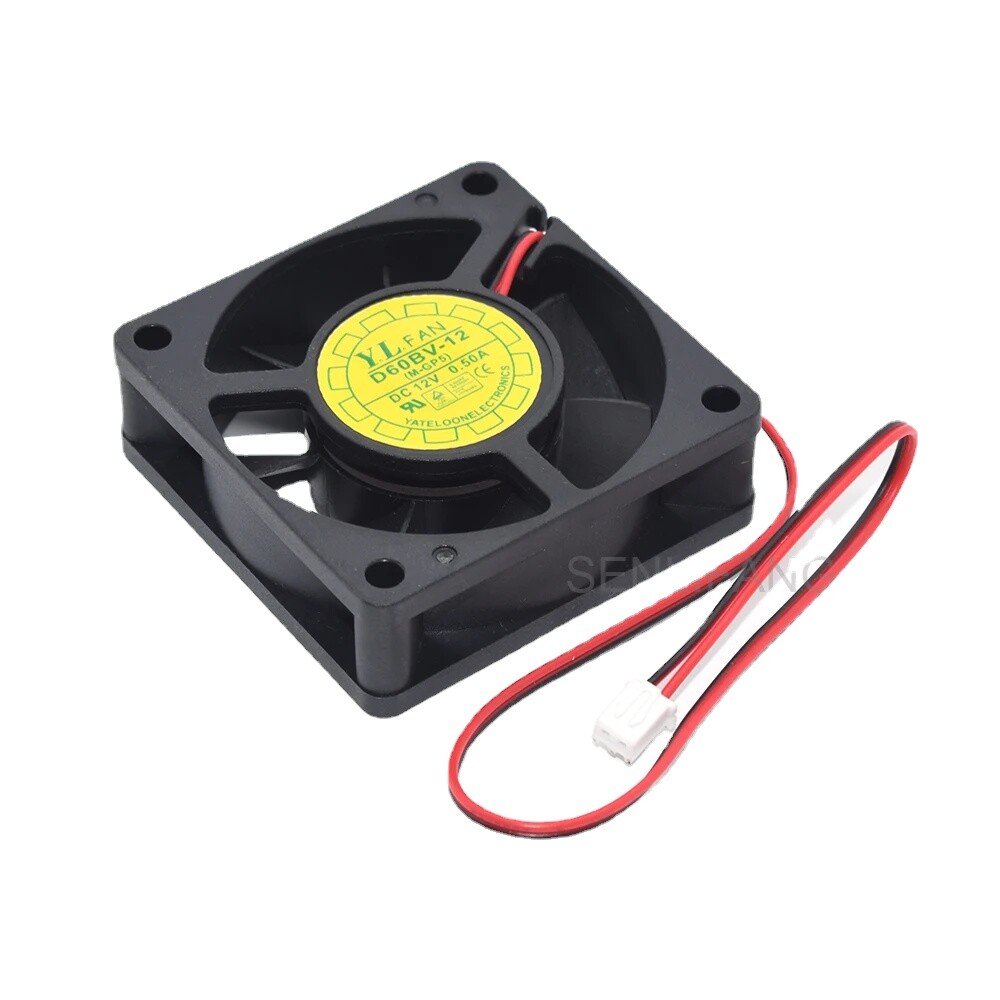 For Y.L. Fan D60BV-12 6020 60*60*20MM 6CM 0.50A 12V Large Air Volume Server Fan