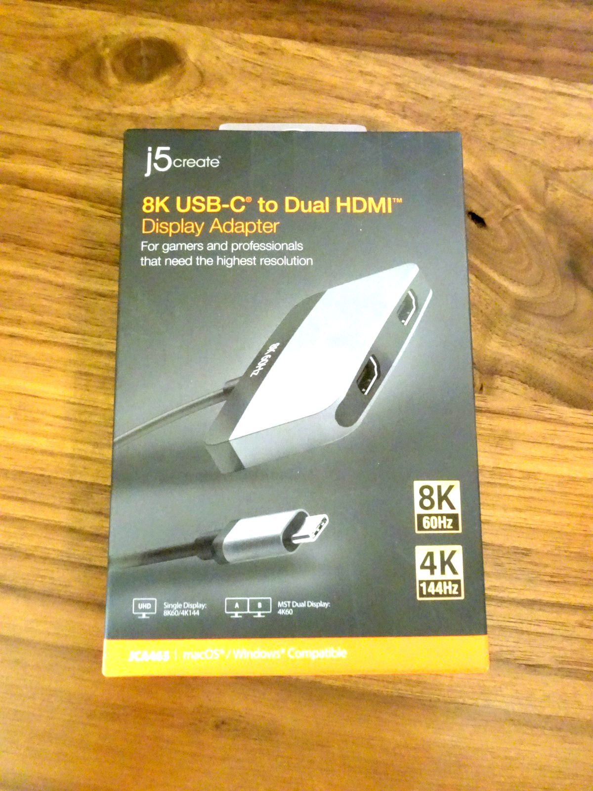 j5 Create 8K USB Type-C to Dual HDMI Display Adapter (JCA465)  New