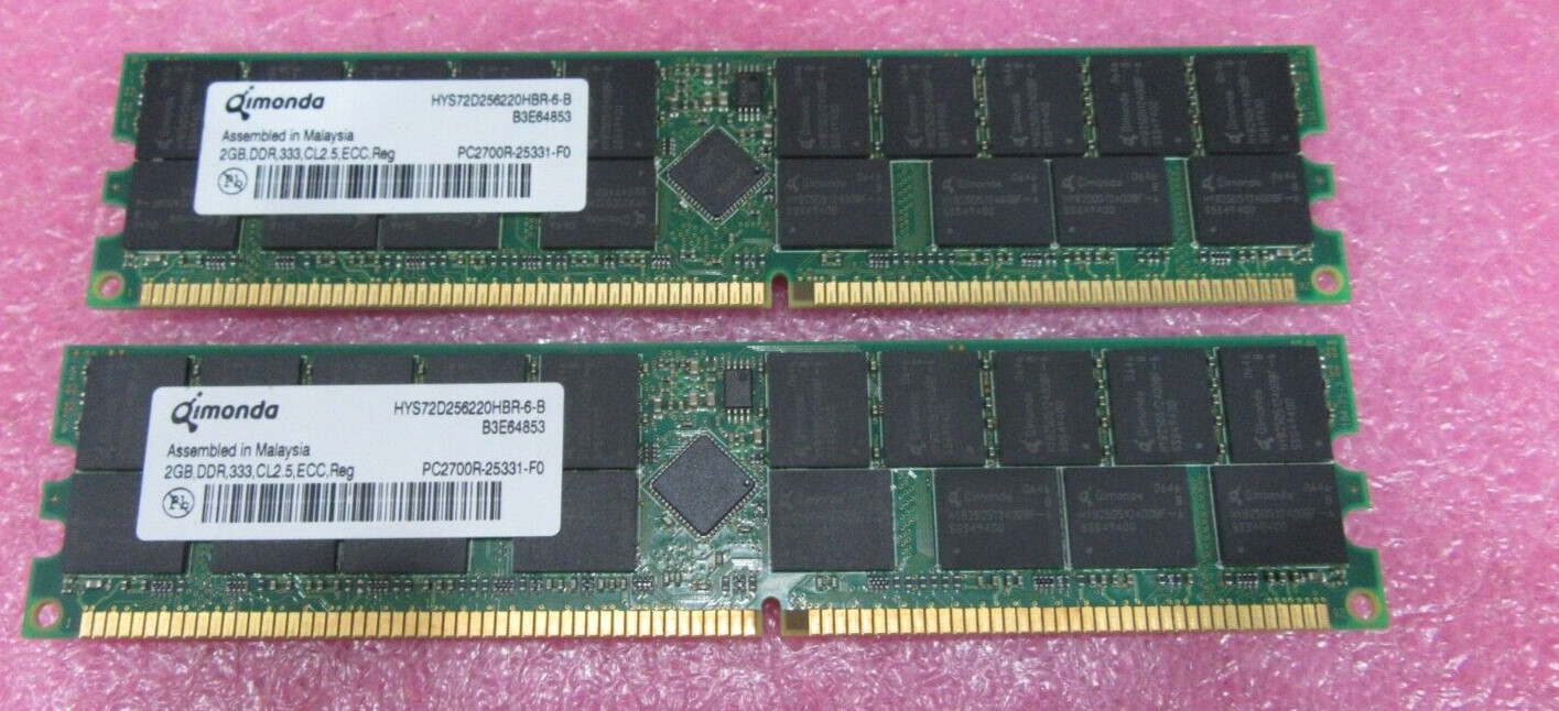 Sun X8711A 370-7974 4GB Kit ( 2 * 2GB Dimm ) for Ultra45 Qimonda - L4608