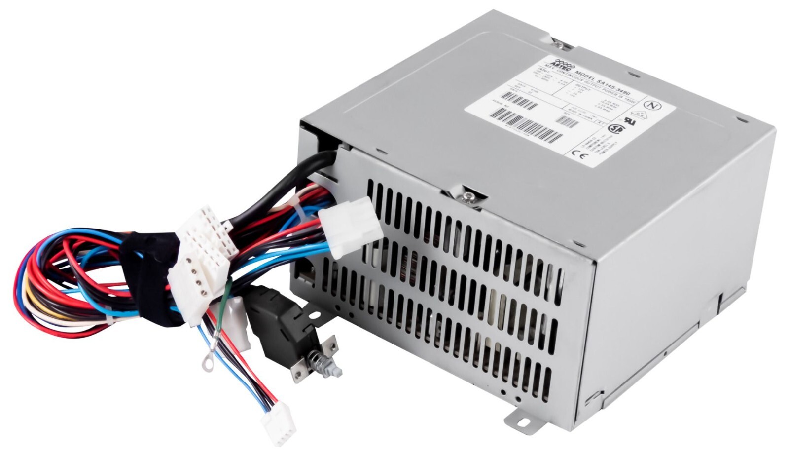 POWER SUPPLY AT COMPUTER POWER SUPPLY RETRO ASTEC SA145-3490 145WATT AUX MOLEX FDD