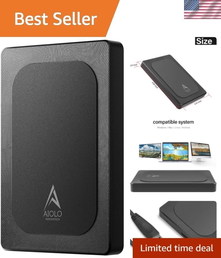 320GB Ultra Slim Portable External Hard Drive - USB 3.0 for PC and Gaming