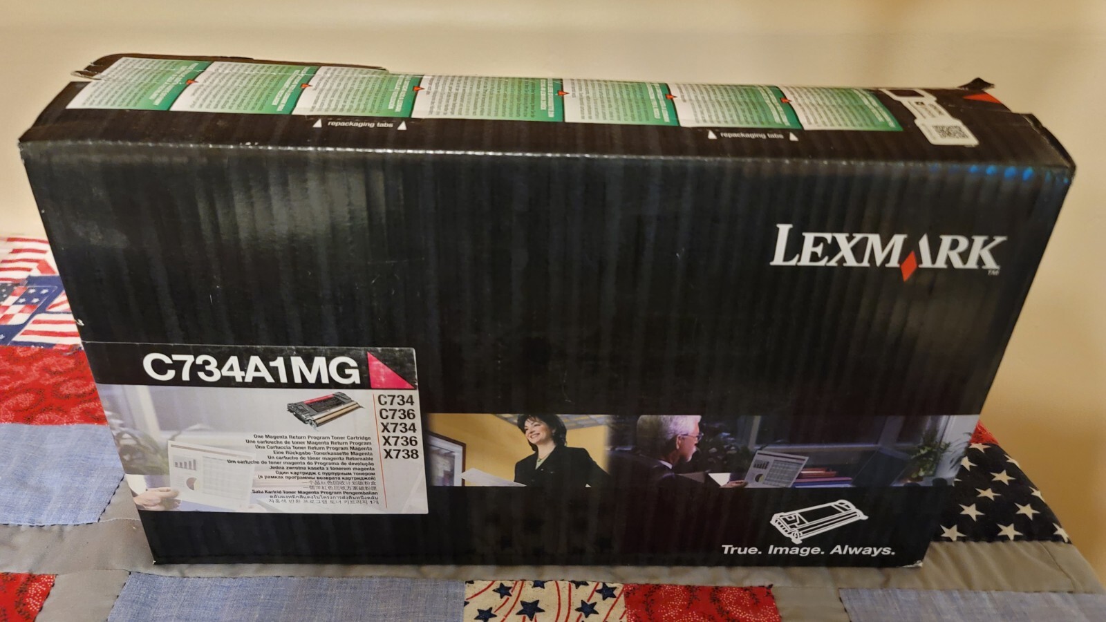 Genuine Lexmark  C734A1MG One Magenta Toner Cartridge, C734,C736,X734,X736,X738