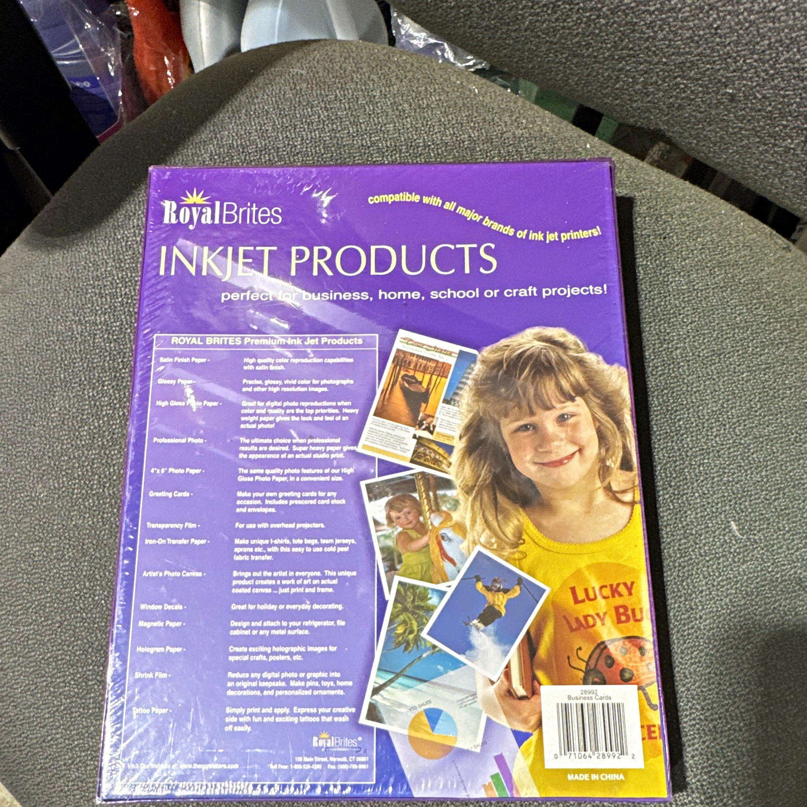 Royal Brites 8.5x11 White Inkjet Photo Paper Glossy/Satin 200gsm 28992