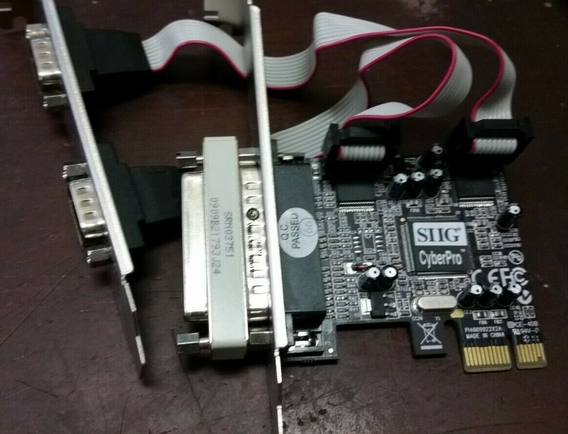 SIIG Cyber 2S1P 3 Port PCIe Serial Parallel Adapter JJ-P21211-S1 with Splitter