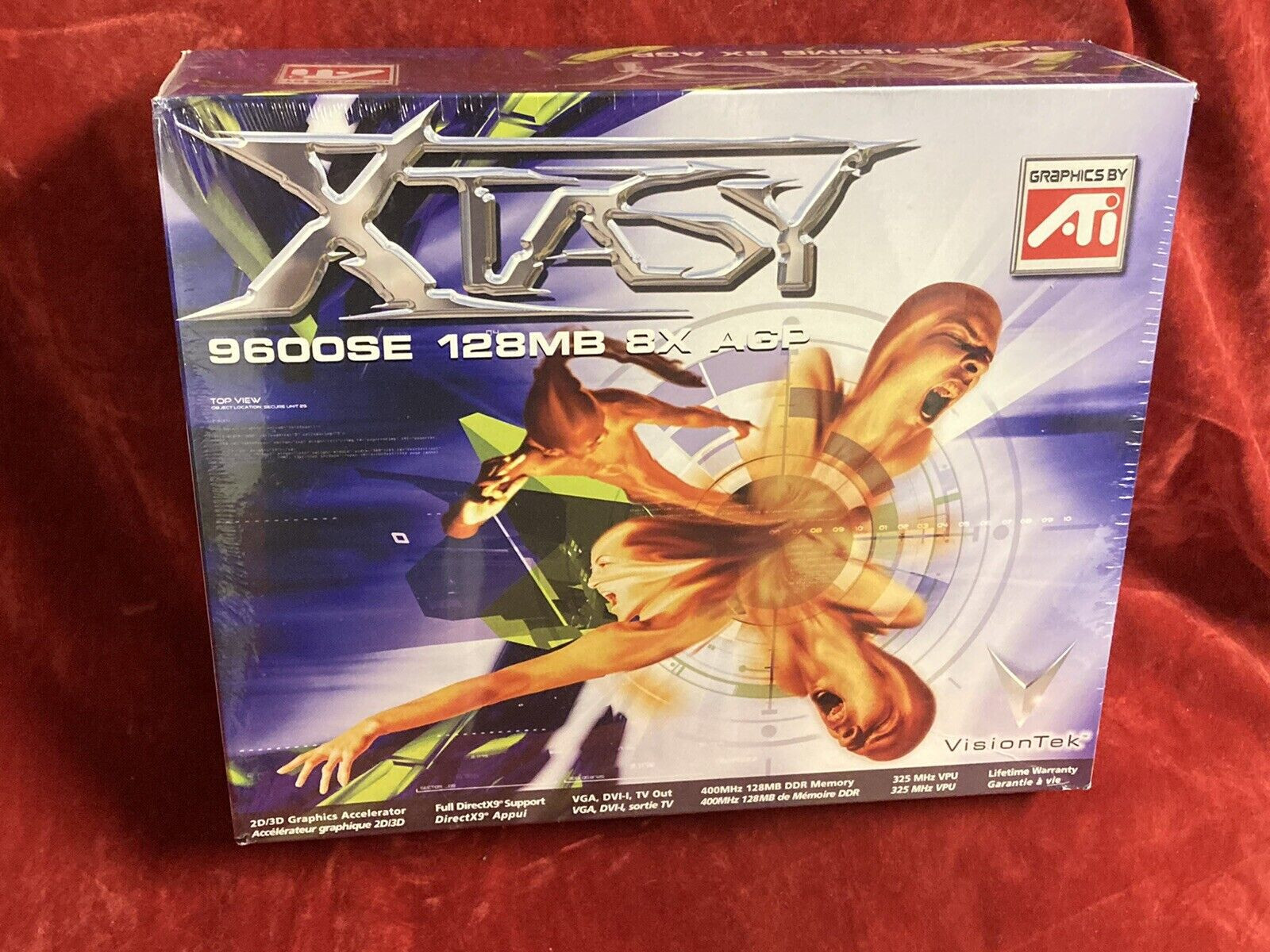 NEW IN BOX VINTAGE ATI RADEON 9600 SE 128 MB AGP Video Graphics Card Windows 98