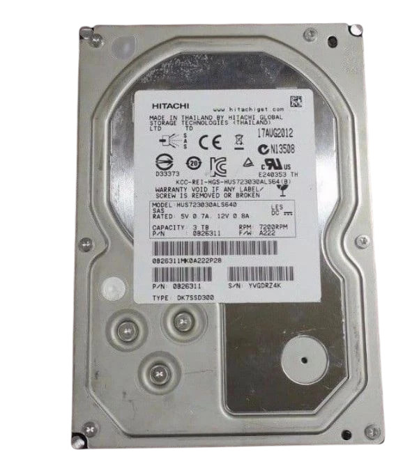 Hitachi HGST 3TB 7.2K SAS 6G 3.5" Hard Drive HDD HUS723030ALS640