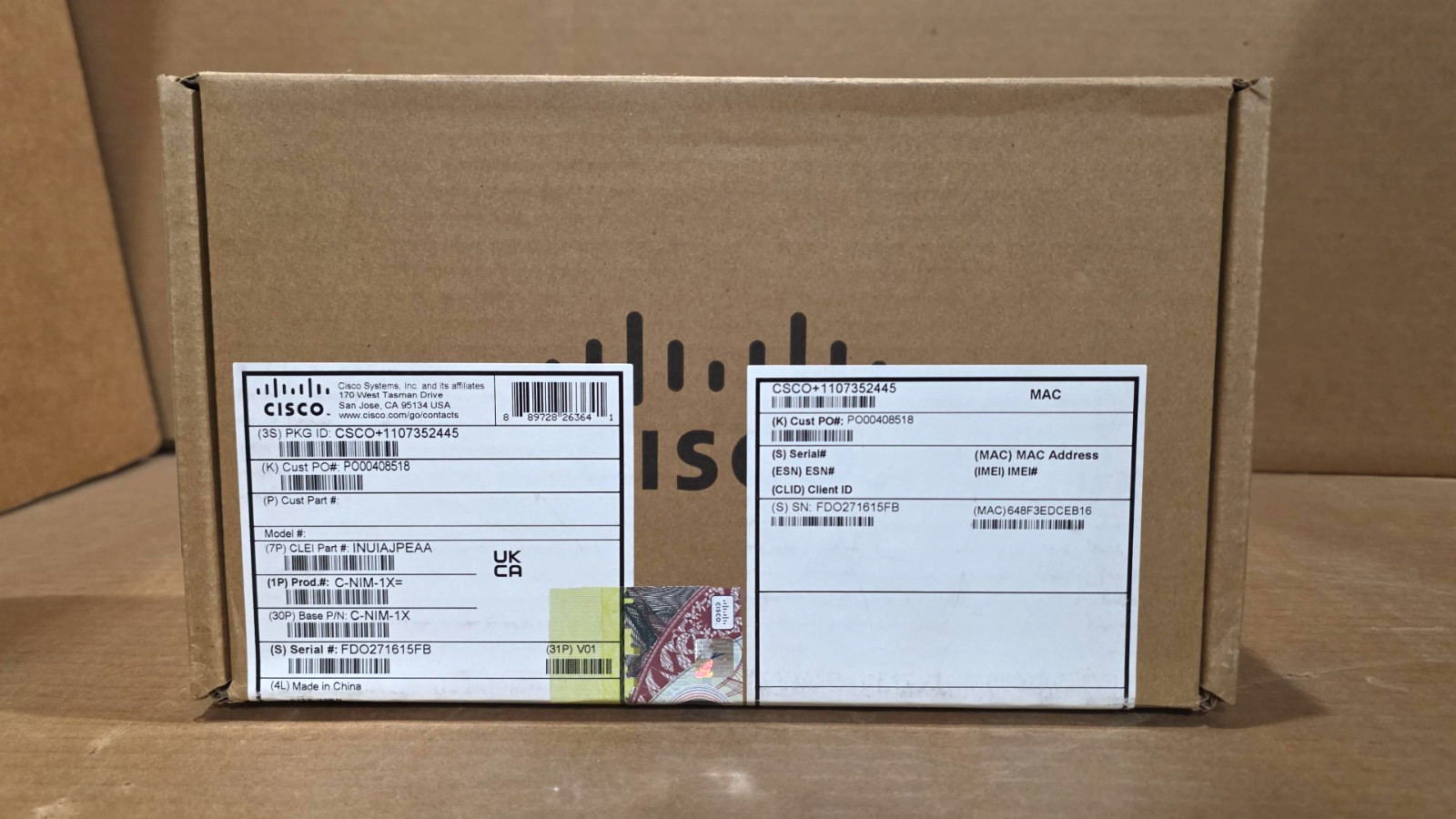 Cisco C-NIM-1X 1-Port 10Gb SFP+ C8300 C8200 Network Interface Module New Sealed