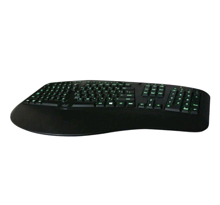 Adesso - AKB-150EB - 3-Color Illuminated USB Ergonomic Keyboard 