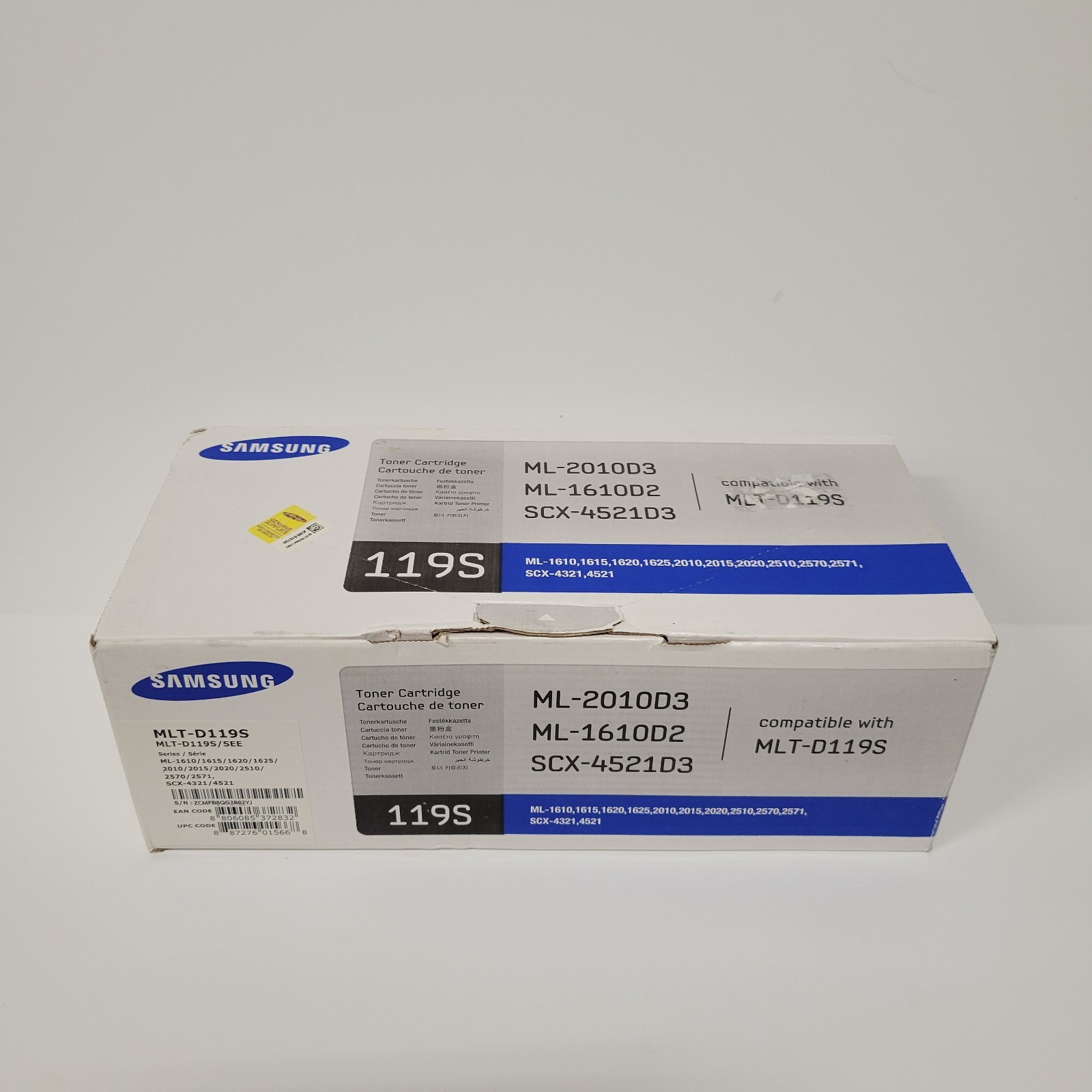 Samsung 119S /MLT-D119S Toner Cartridge 2,000 Pages Black Open Box
