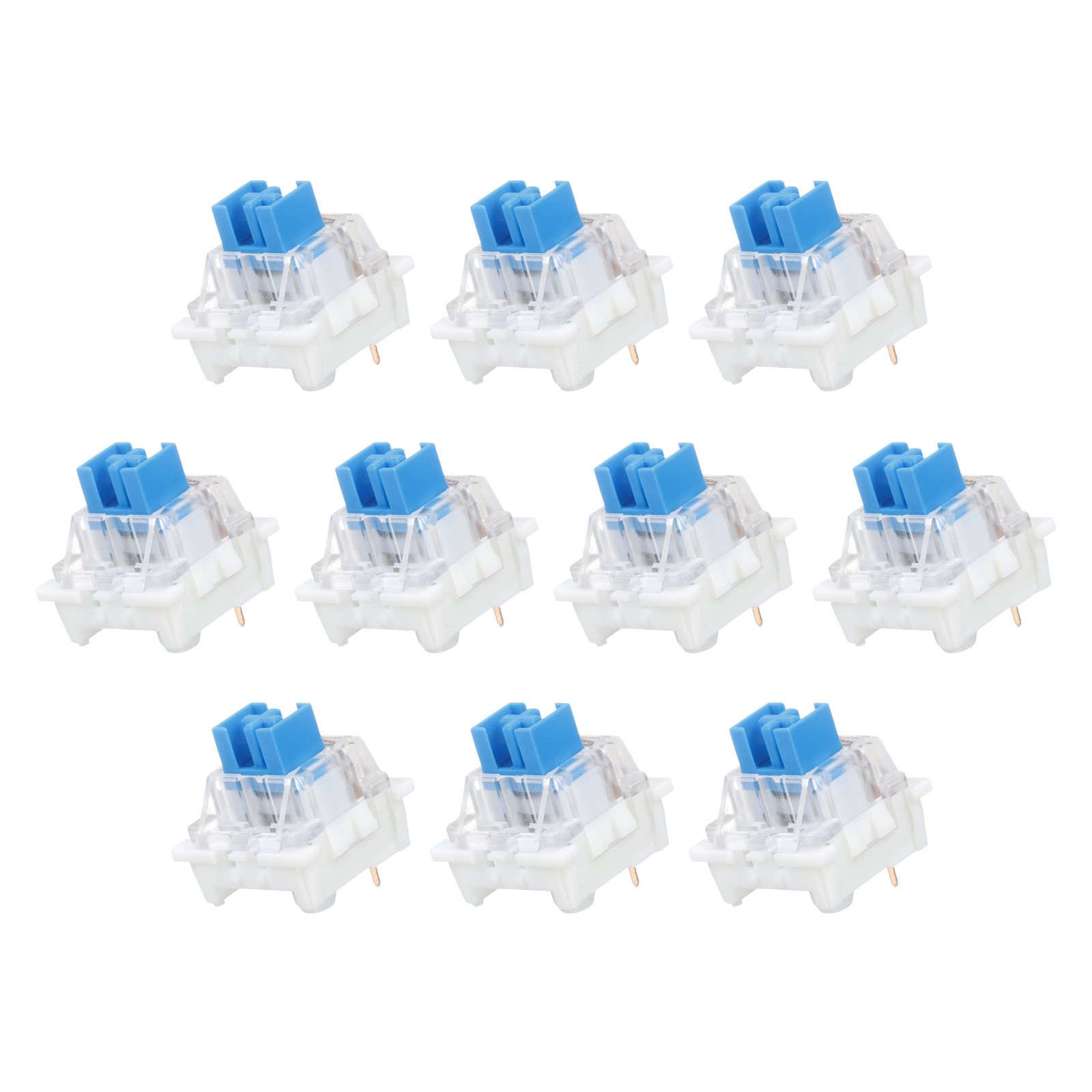 10pcs Light Blue Keyboard Switches 3-Pin 50gf Linear Keyboard Switch Replacement
