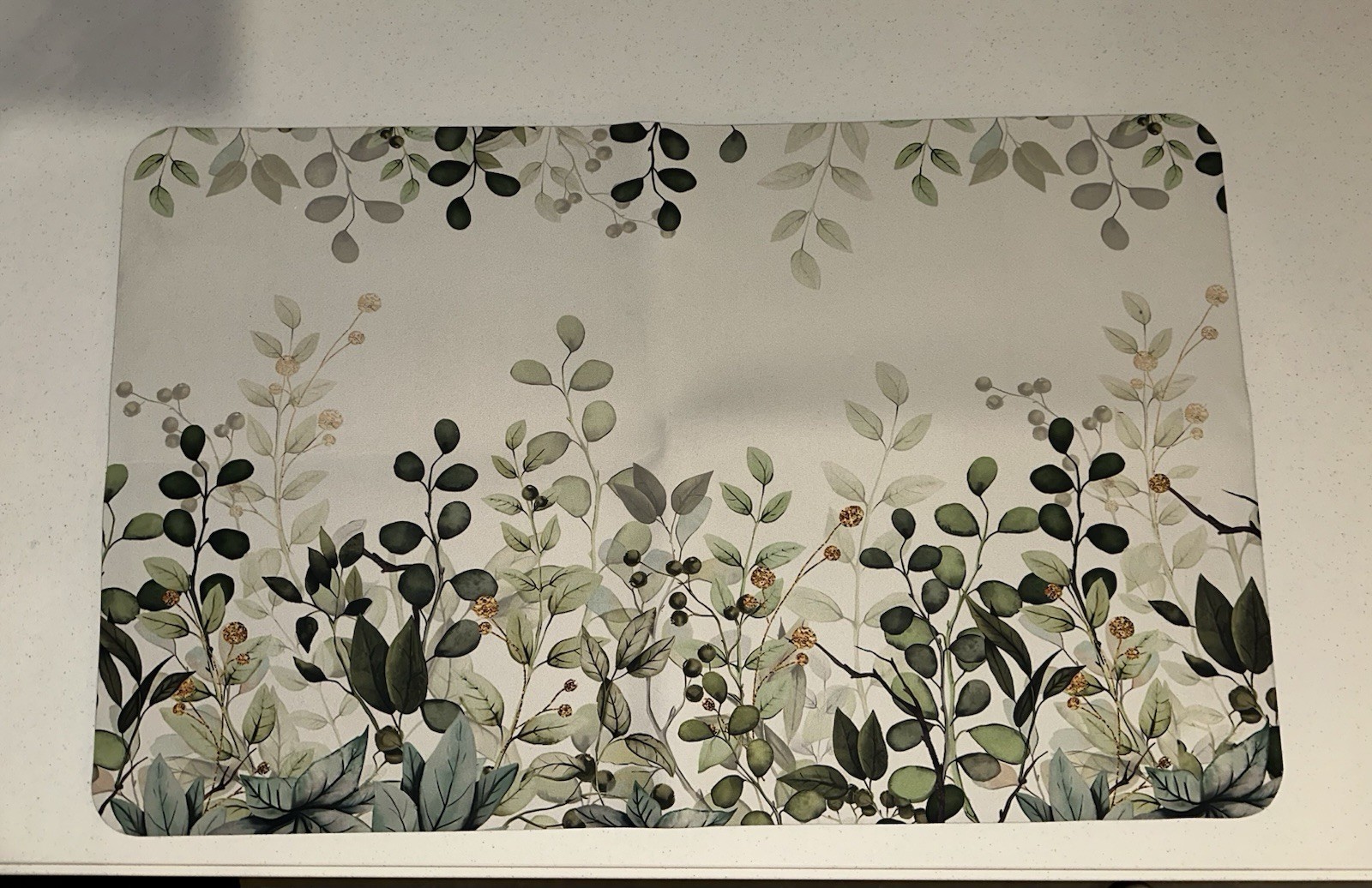Sage Green Eucalyptus Computer Mouse Pads (30x20”)
