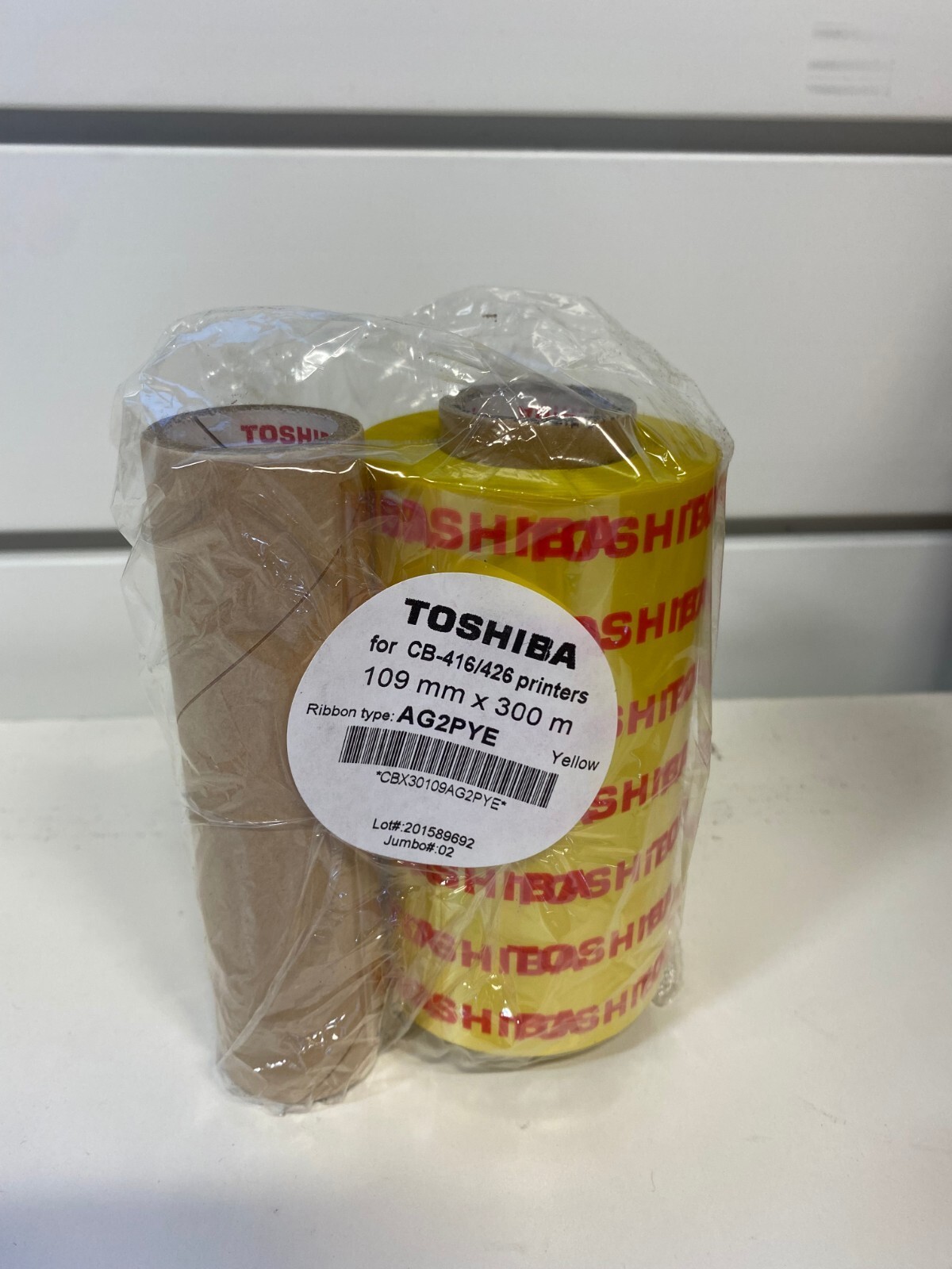 RIBBON TOSHIBA 109MM X 300M (4.29" X 984') (LOT OF 12)