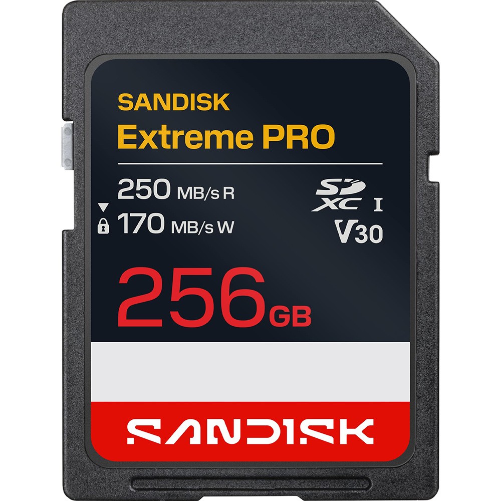 Sandisk NEW 256GB Extreme PRO SD UHS-I V30 Memory Card, Up to 250MB/s Read (New