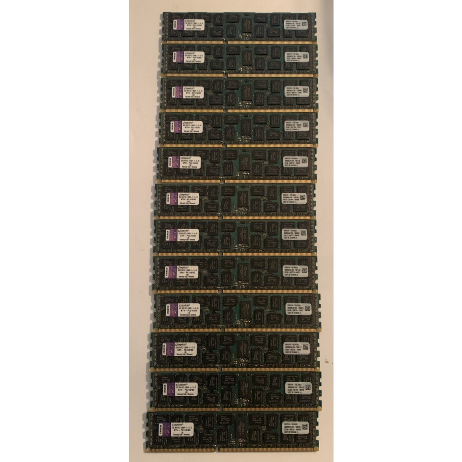 LOT Of 12 x Kingston PC3-12800 8GB DIMM 1600 MHz DDR3 SDRAM Memory KTH-PL316/8GB