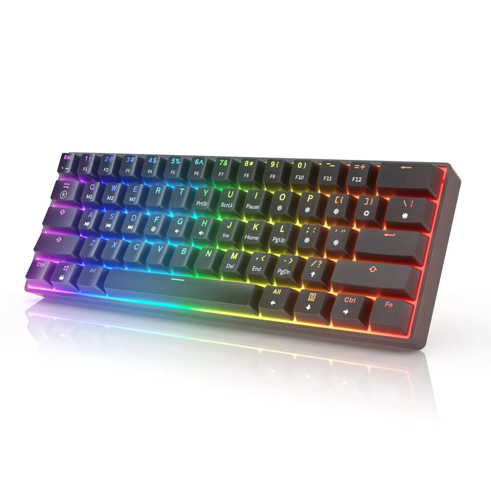 AULA 60% Wired Mechanical Gaming Keyboard RGB Hot Swappable Brown Switch