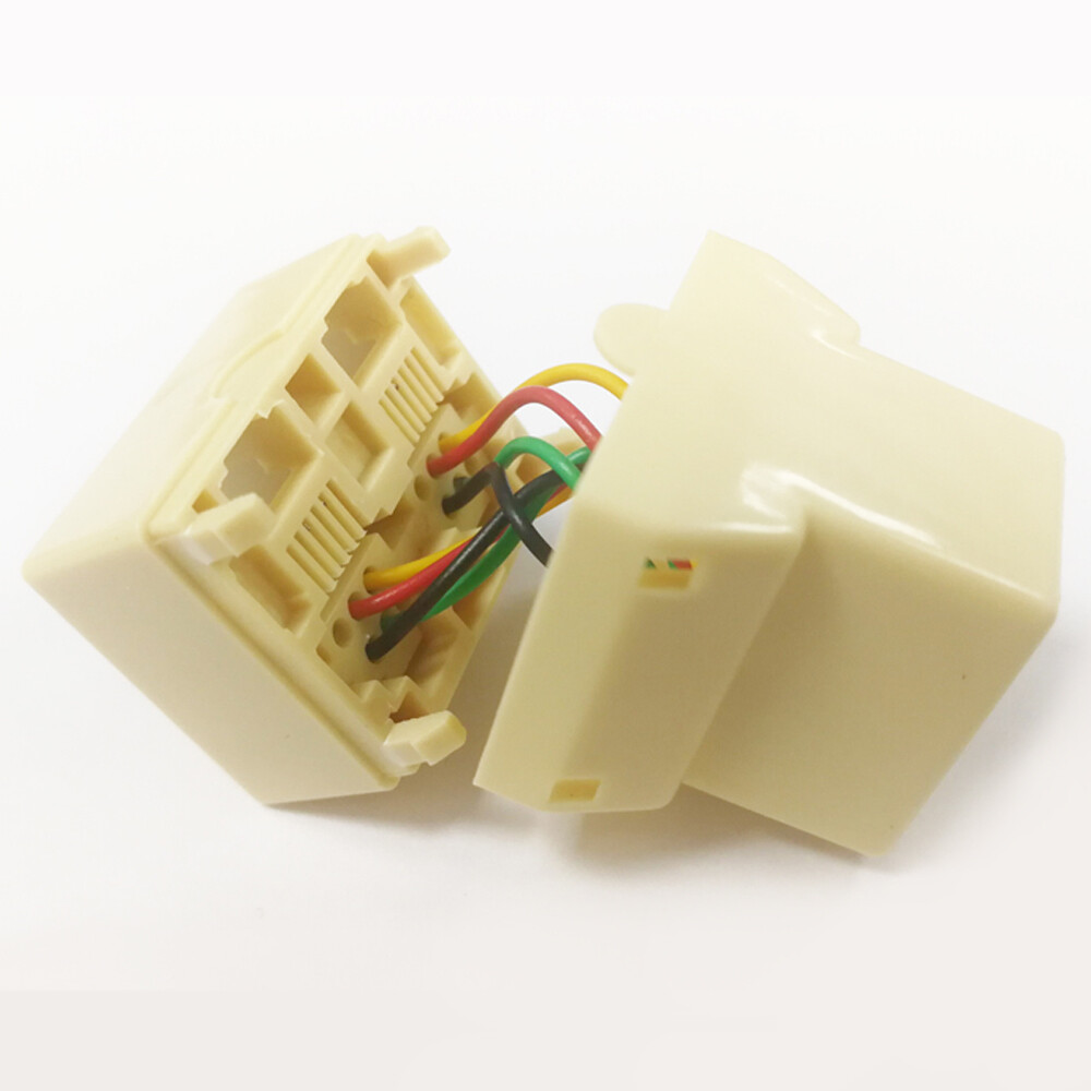5pcs Telephone Cable RJ11 6P4C Splitter Connector Adapter 6P4C