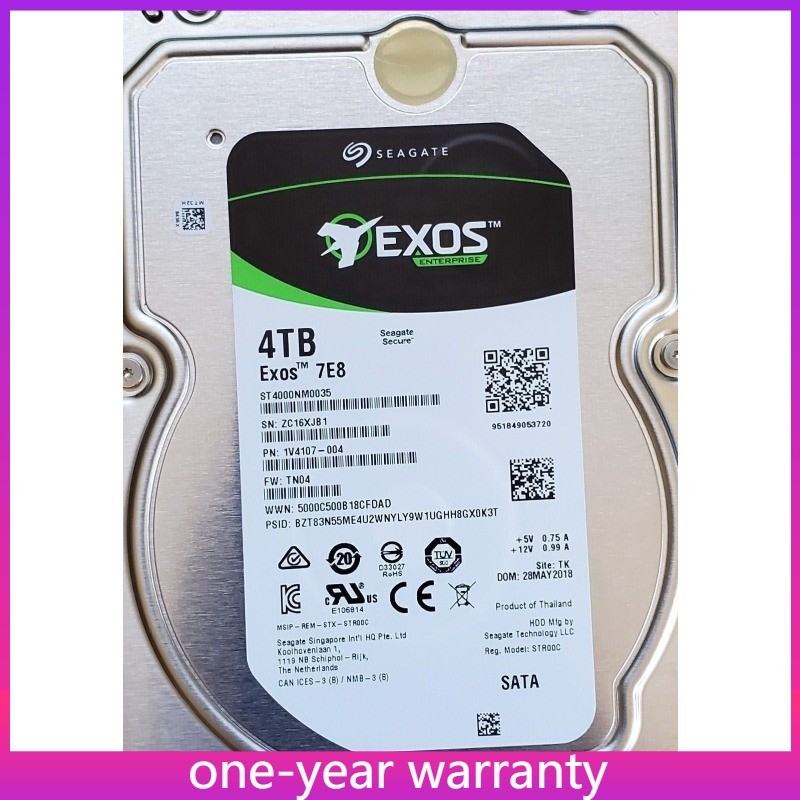 Exos 4TB ST4000NM0035 Enterprise Seagate V5 7.2K 3.5" SATA 1V4107 Hard Drive New